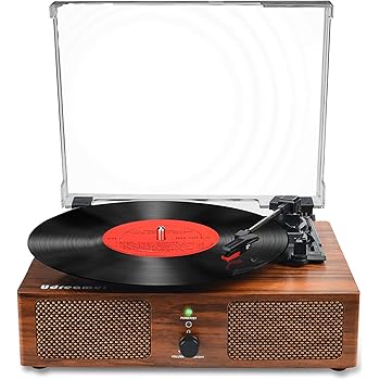old record player with speakers