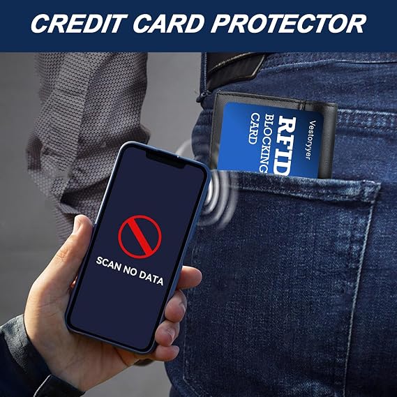 4 Pack RFID/NFC Blocking Card,Credit Card Protector,Card Blocker for Contactless Cards,Ultra Thin RFID Blocking Card,Force Field max Card Protector,Anti-Theft Contactless NFC Blocker