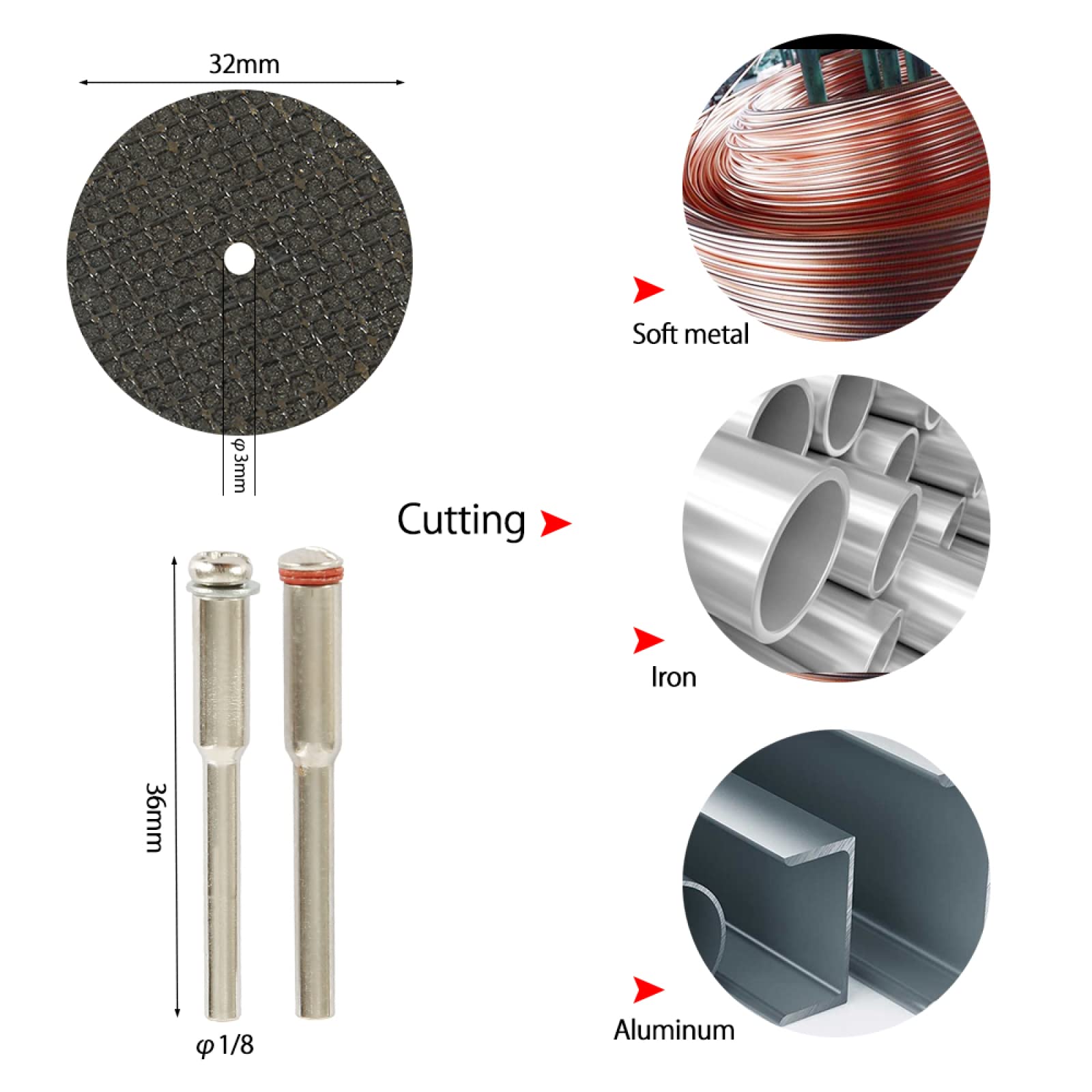 42pcs HSS Mini 32MM Set Di Lame Per Sega Circolare Resina Cut-Off Disco Da Taglio Per Legno Diamantato Metallo Seghe Bladeser Accessori