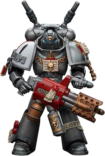 Miniatura 2 de JOYTOY Warhammer - Figura de acción 40K de los caballeros grises, interceptor de escuadrón con incinerador, colección de anime, modelo 118 de