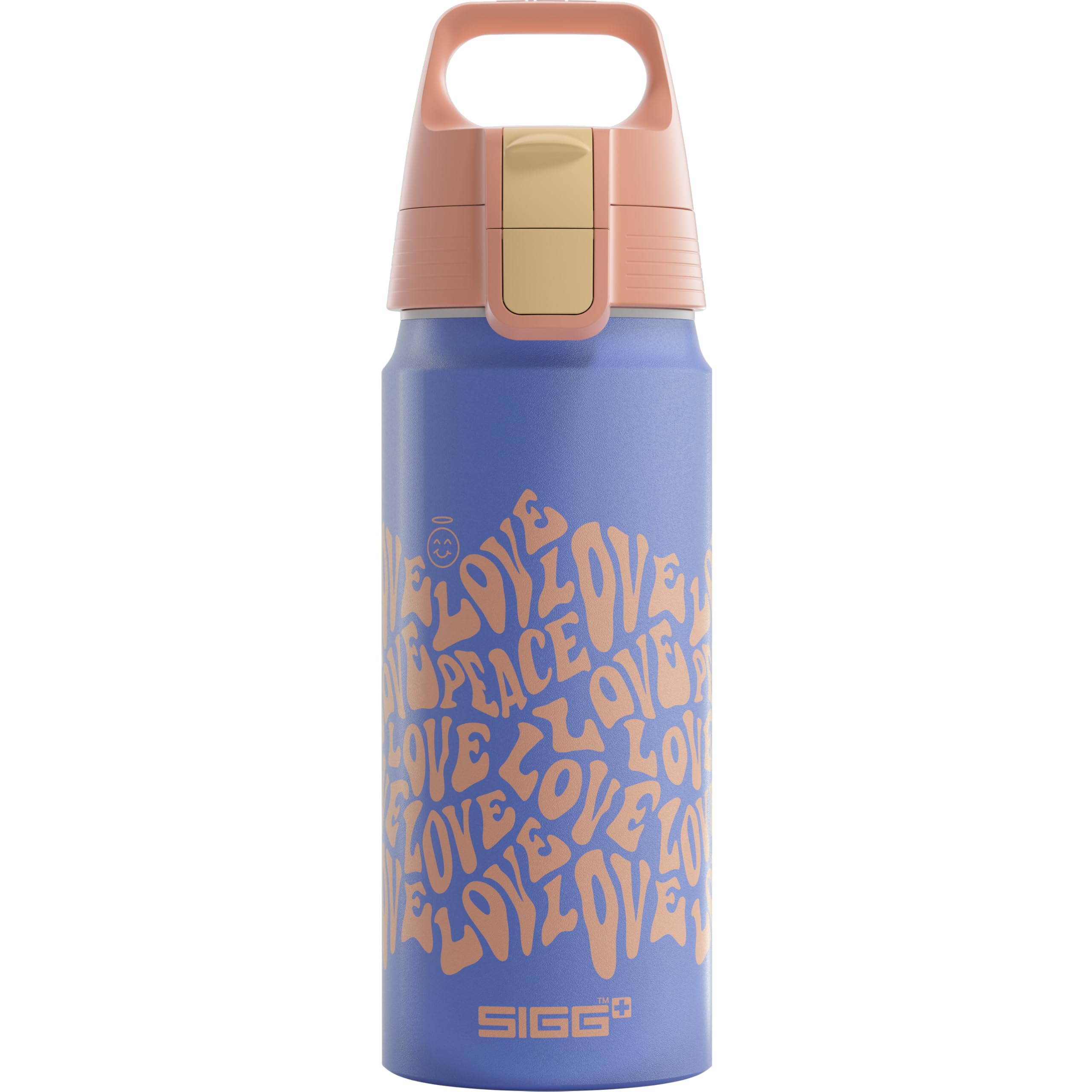Sigg - Aluminium Water Bottle For Kids - WMB ONE Wave - Suitable For Carbonated Drinks - Leakproof - Lightweight - BPA Free - Climate Neutral Certified - School & Sports - Blue - 0.6L