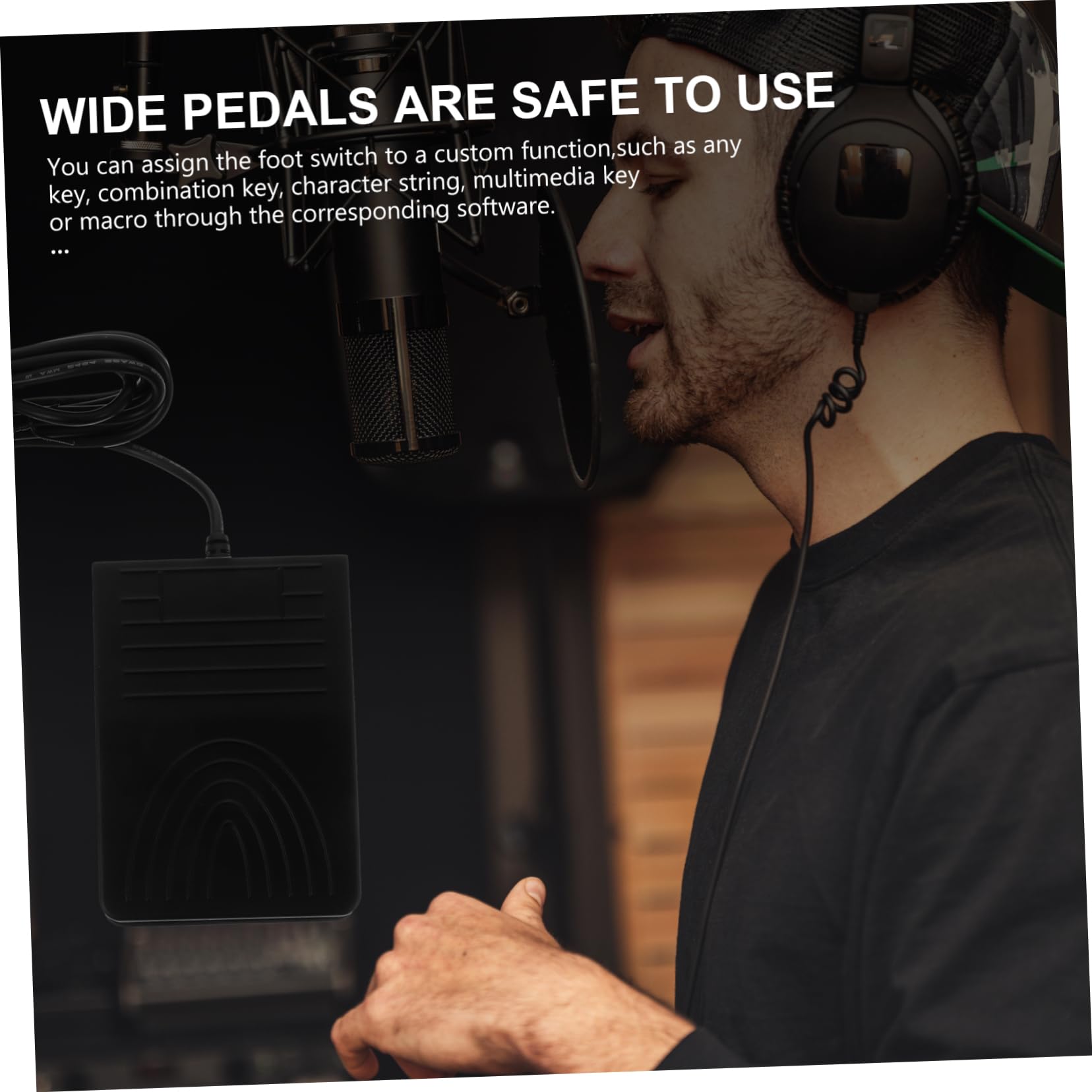 OSALADI Foot Simulator Action Pedal for Keyboard Response for Game/office/factory Control