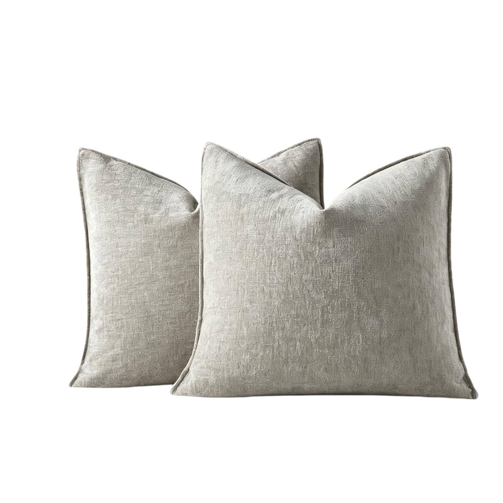 Pack Of 2 Chenille Decorative Throw Pillow Covers 18x18 Inch Cushion Cover