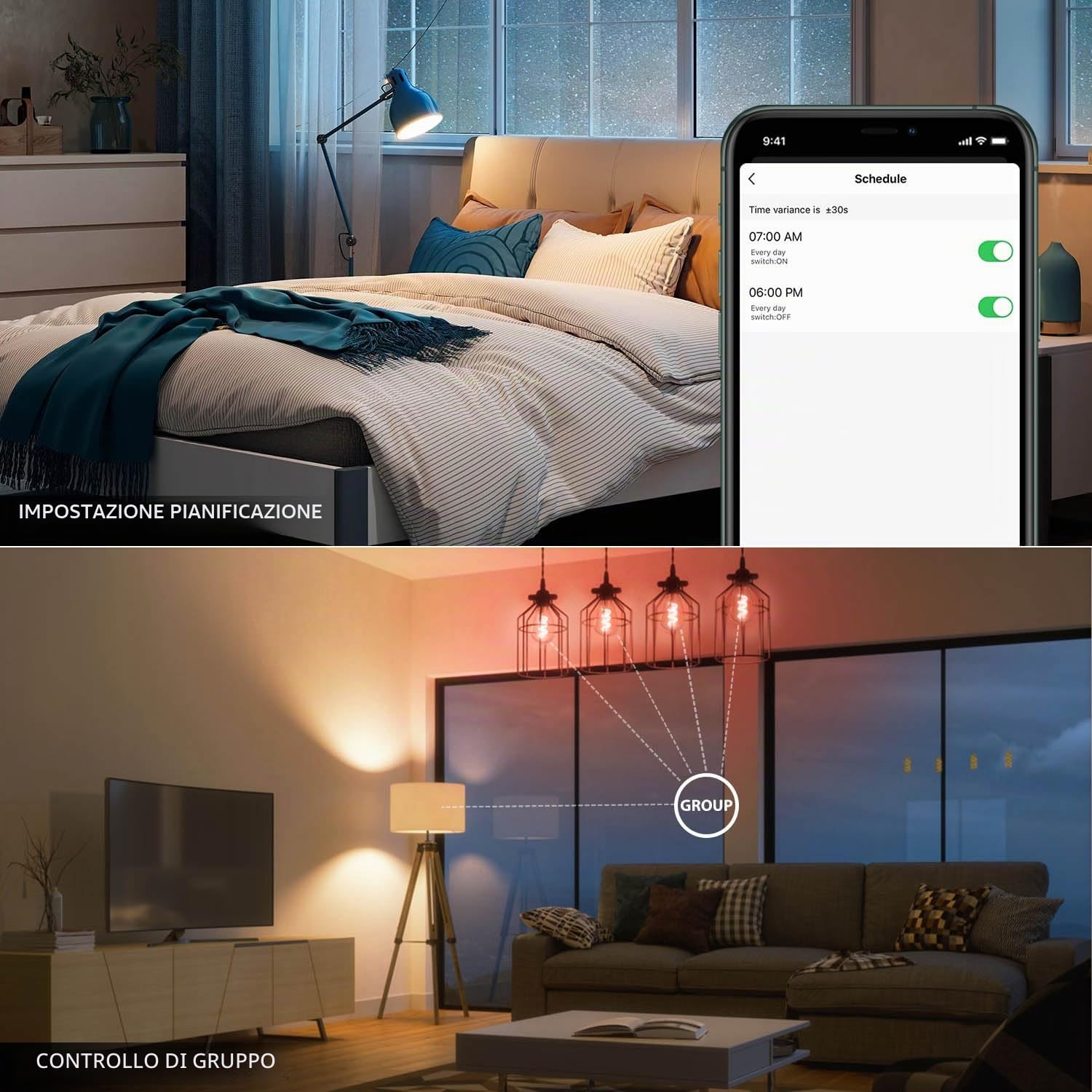 LVWIT Lampadine Alexa Vintage lampadina smart Retrò Edison 470Lm,Lampadine wifi E27,Smart Bulb 6.3W Equivalenti a 40W,lampadina intelligente RGB,luce alexa,Controllo Telecomando e App, 3 Unità