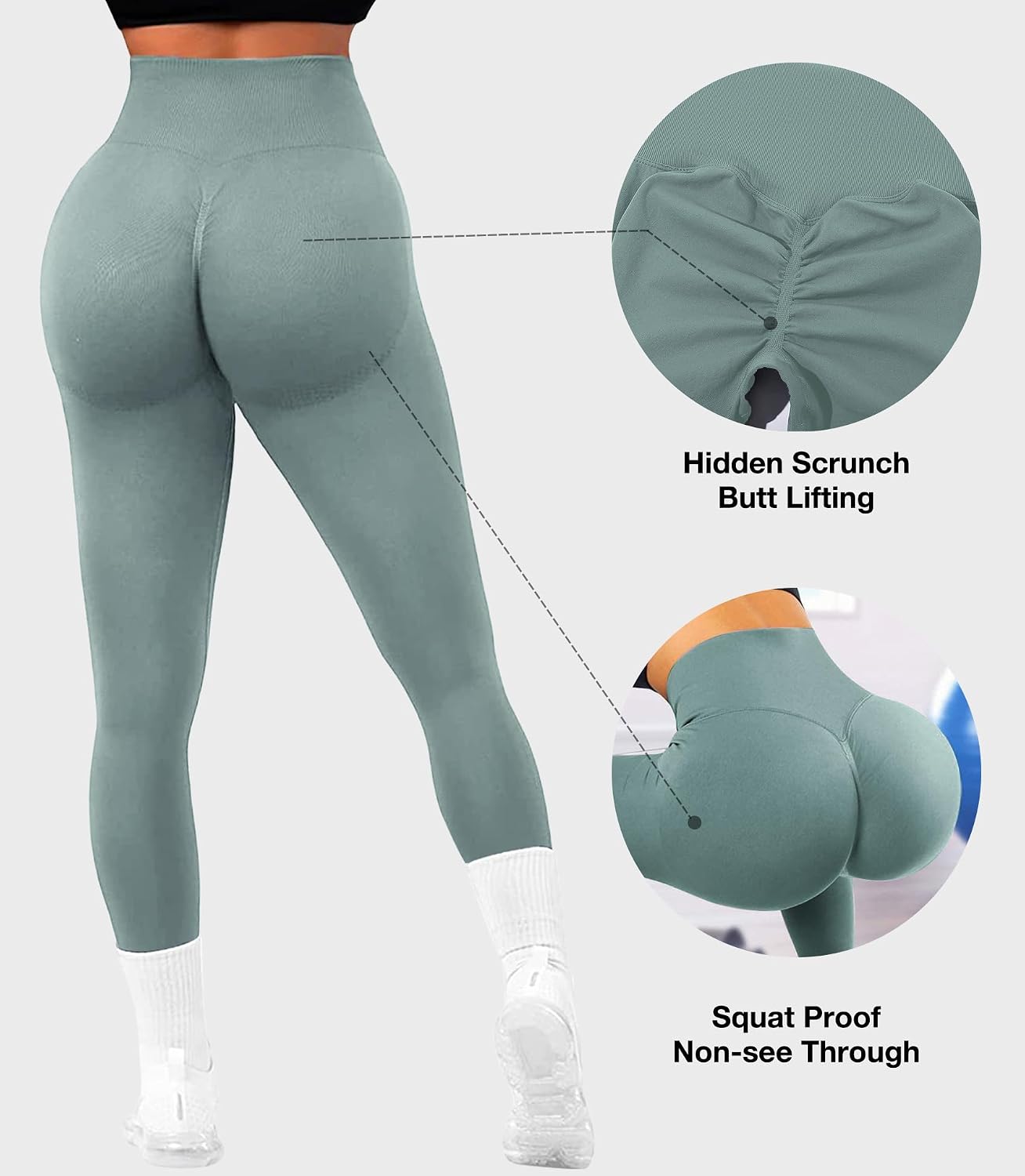 Scrunch Butt Lifting Leggings for Women Compression Workout Gym Yoga Pants image 3