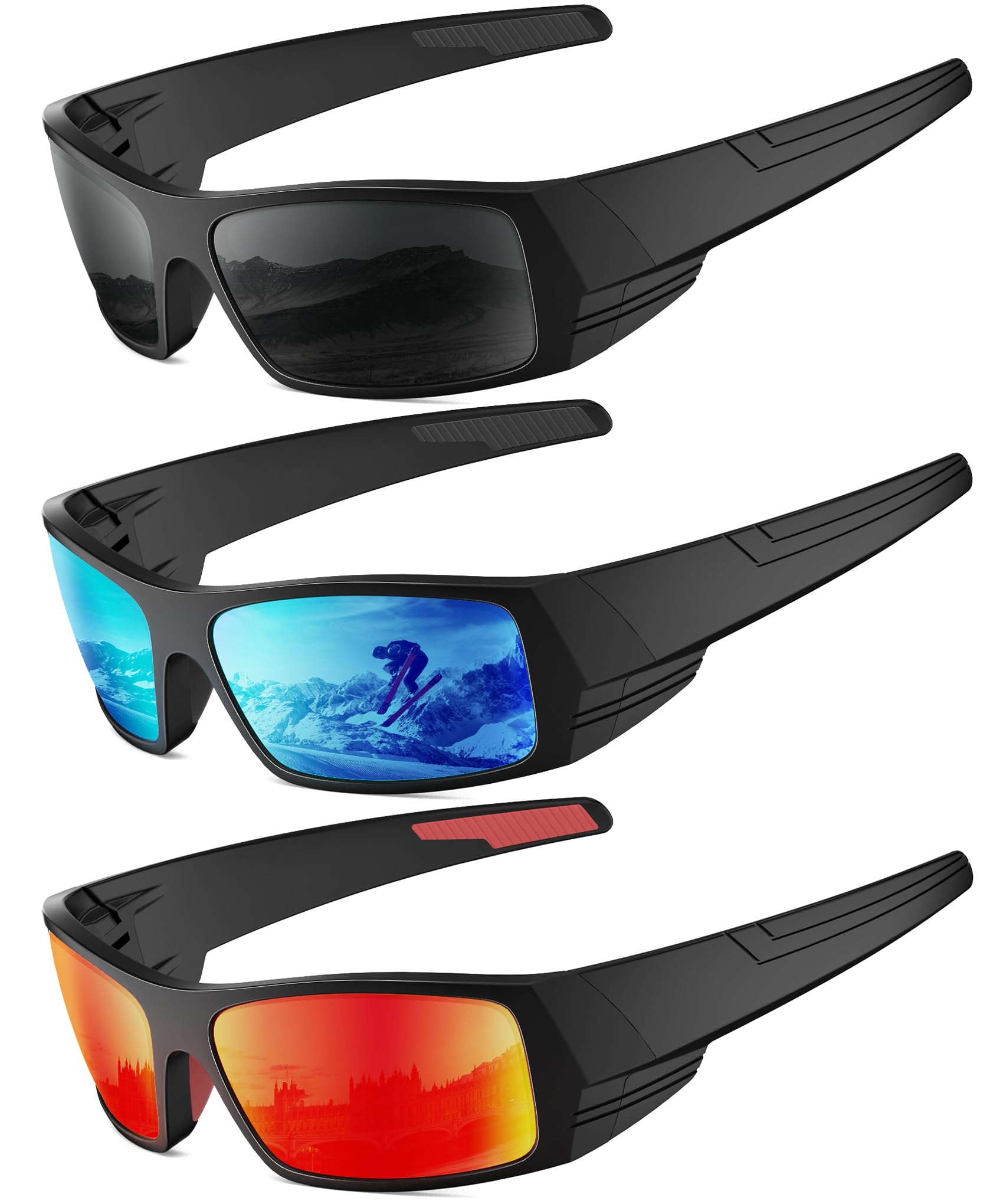 Polarized Sports Sunglasses (3-Pack)