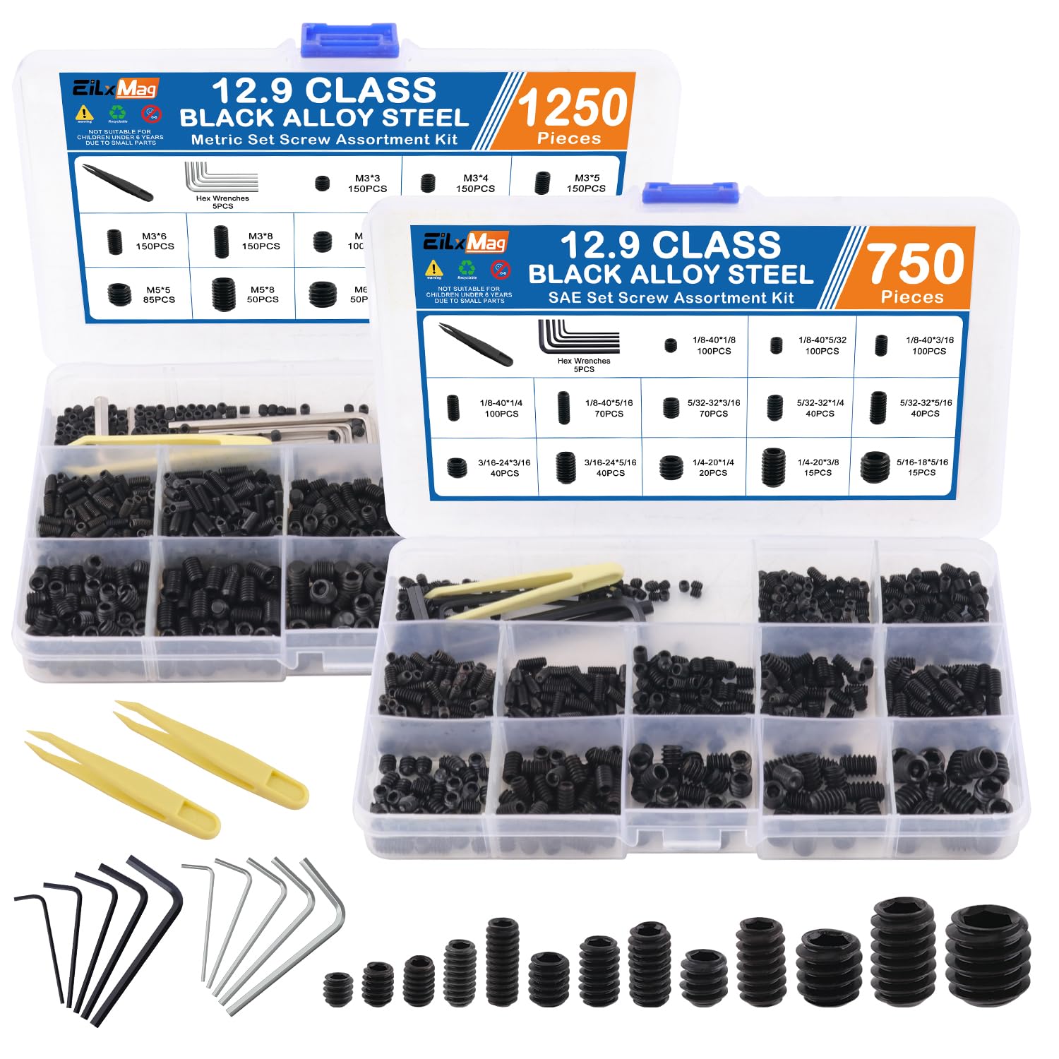 1130PCS Set Screw Kit - Metric & SAE -8