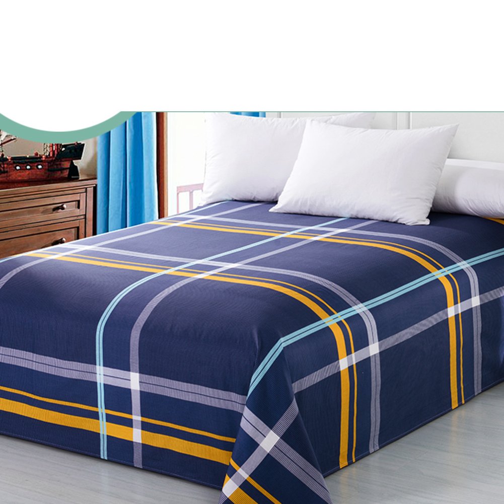 Feuilles simples et doubles de coton drap de dortoir étudiant 200x230