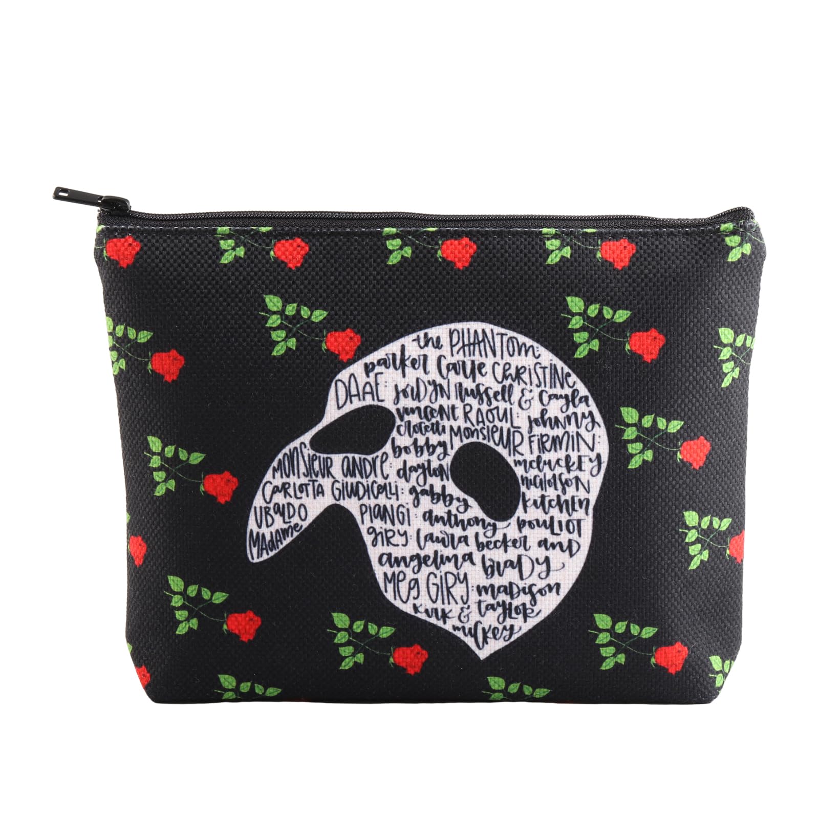 AKTAPPhantom Makeup Bag Opera Gifts Theater Lyrics Zipper Pouch for Broadway Musical Fans (Phantom Makeup Bag), Phantom Makeup Bag, FASHION