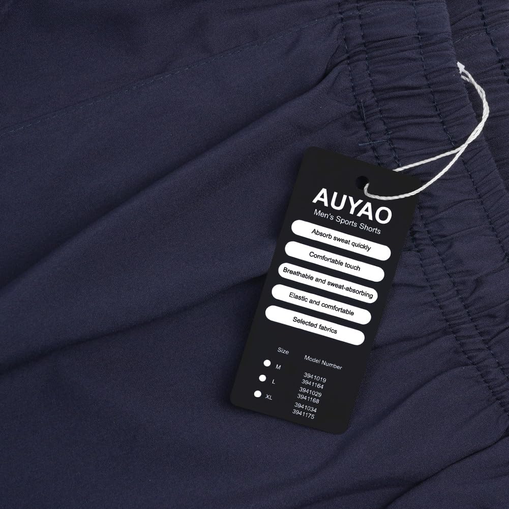 AUYAO Sporthose Kurz Herren, Trainingshose Herren Kurz, Herren Sport Shorts, Gymshort Leichte Schnell Trocknend Laufshort Kurze Hosen mit Reißverschlusstasche, Tennis Short Sportbekleidung