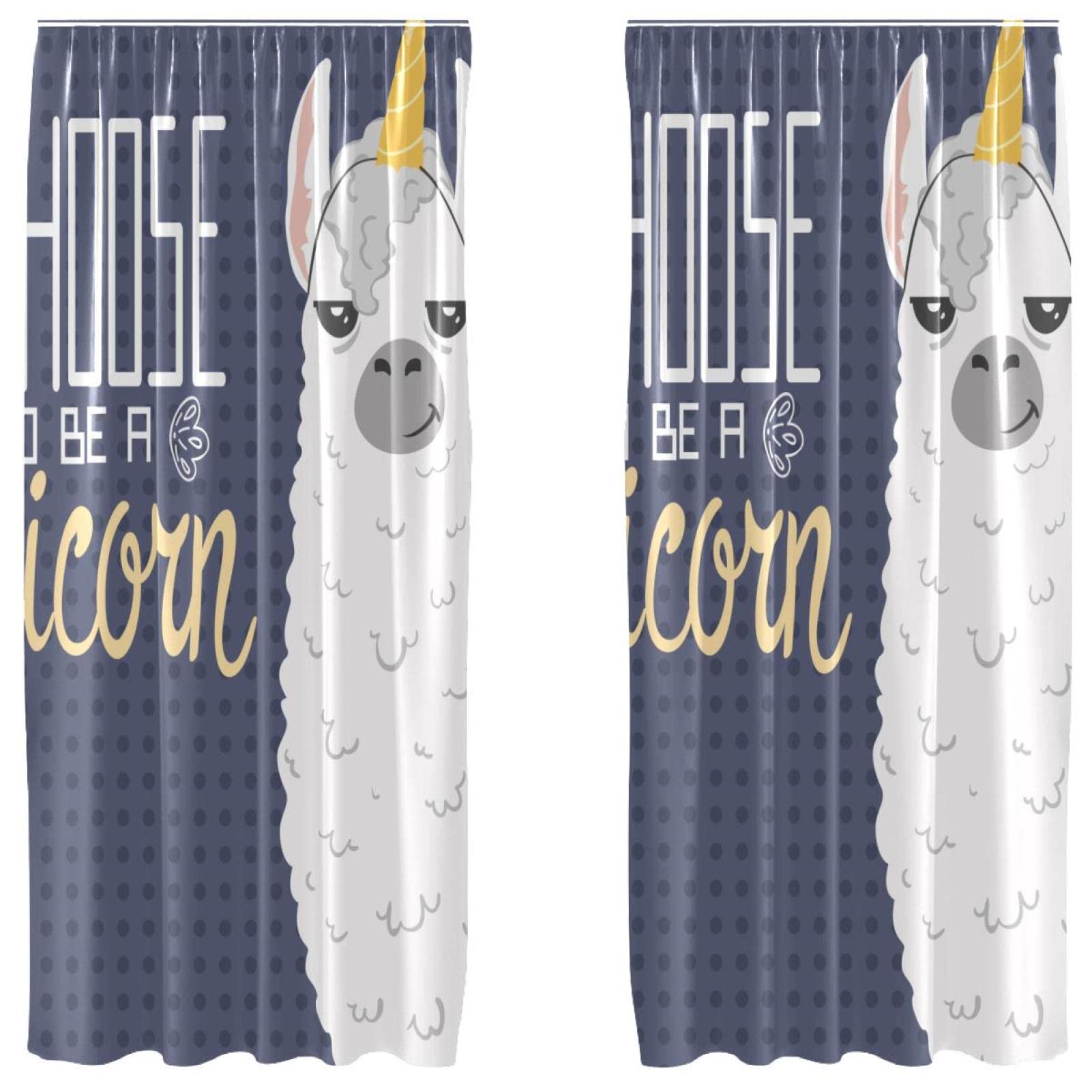 Panneaux décoratifs alpaga et licorne pour chambre 140x213 cm