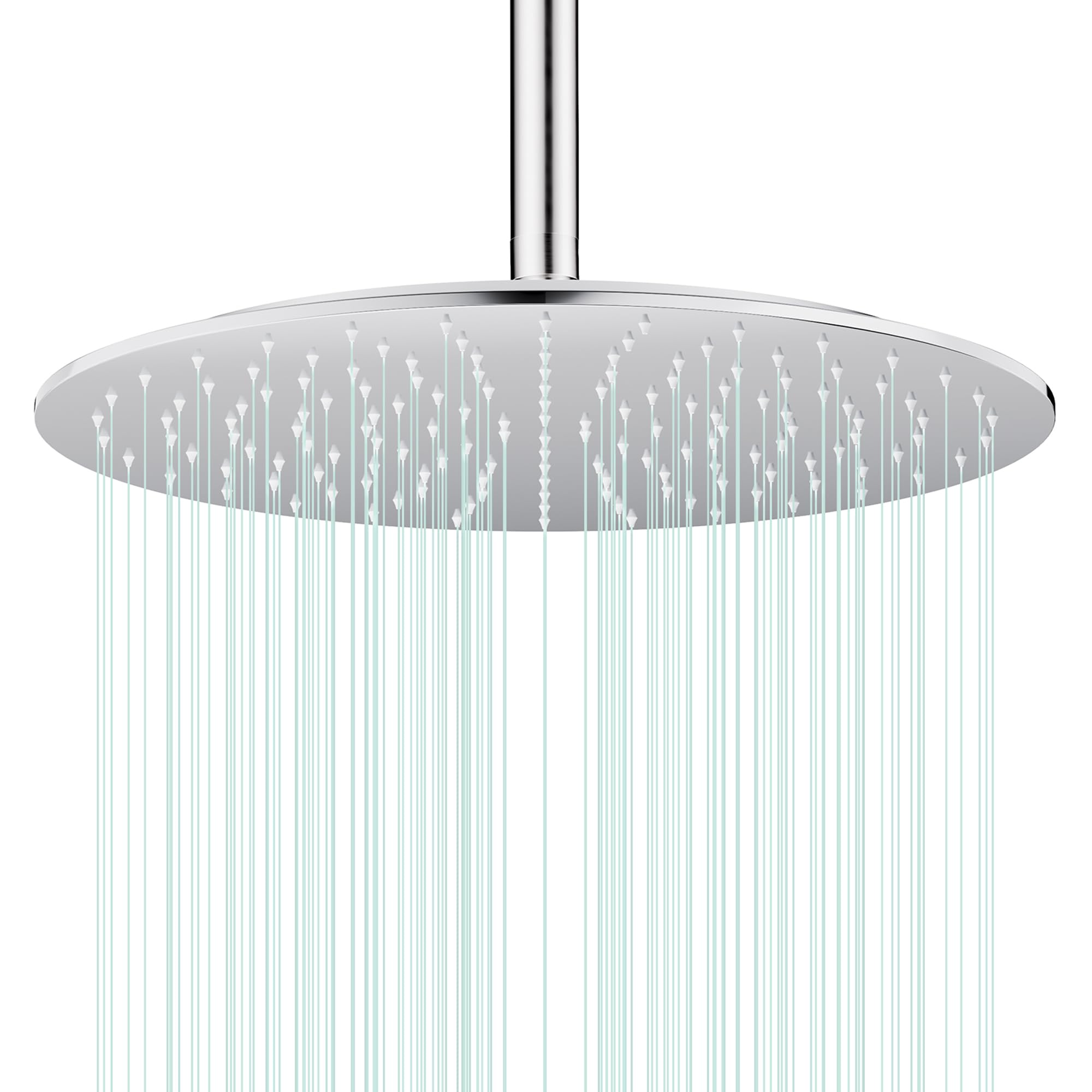 Auleend Chrome Rain Shower Head, Work With Any Decorative Style，All Metal Rainfall Shower Head (, 16 Inch)