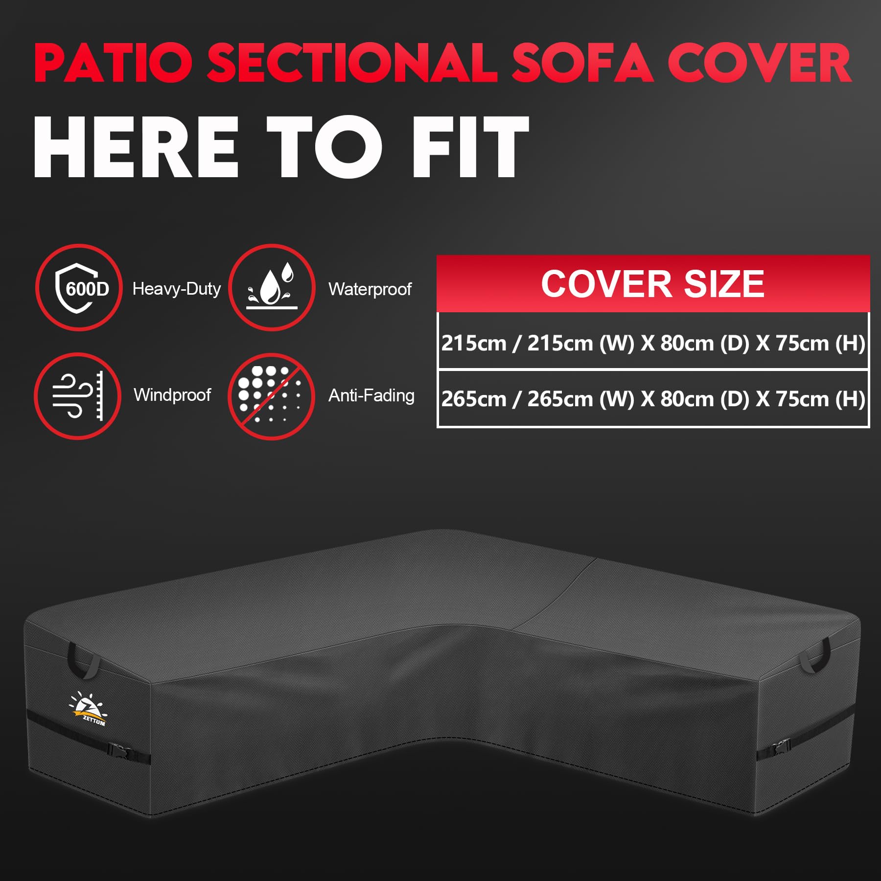 Zettum V-Shape Outdoor Furniture Covers Waterproof - Image 3