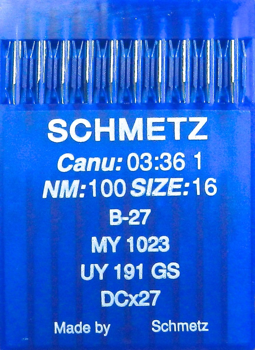 SCHMETZ 10 Rundkolben Nähmaschinen Nadeln System B-27 Industrie St. 100