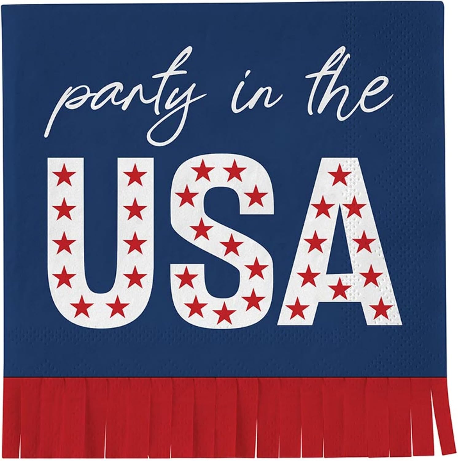 Slant Party Supplies Cocktail Napkins - 20-Count Disposable Patriotic Napkin Set, 5" x 5", Blue Spilling The Tea