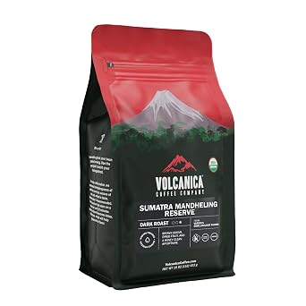 Sumatra Mandheling Reserve Coffee, Dark Roast, USDA Organic, Ground, Reserve, Fair Trade, Kosher, 16-ounce