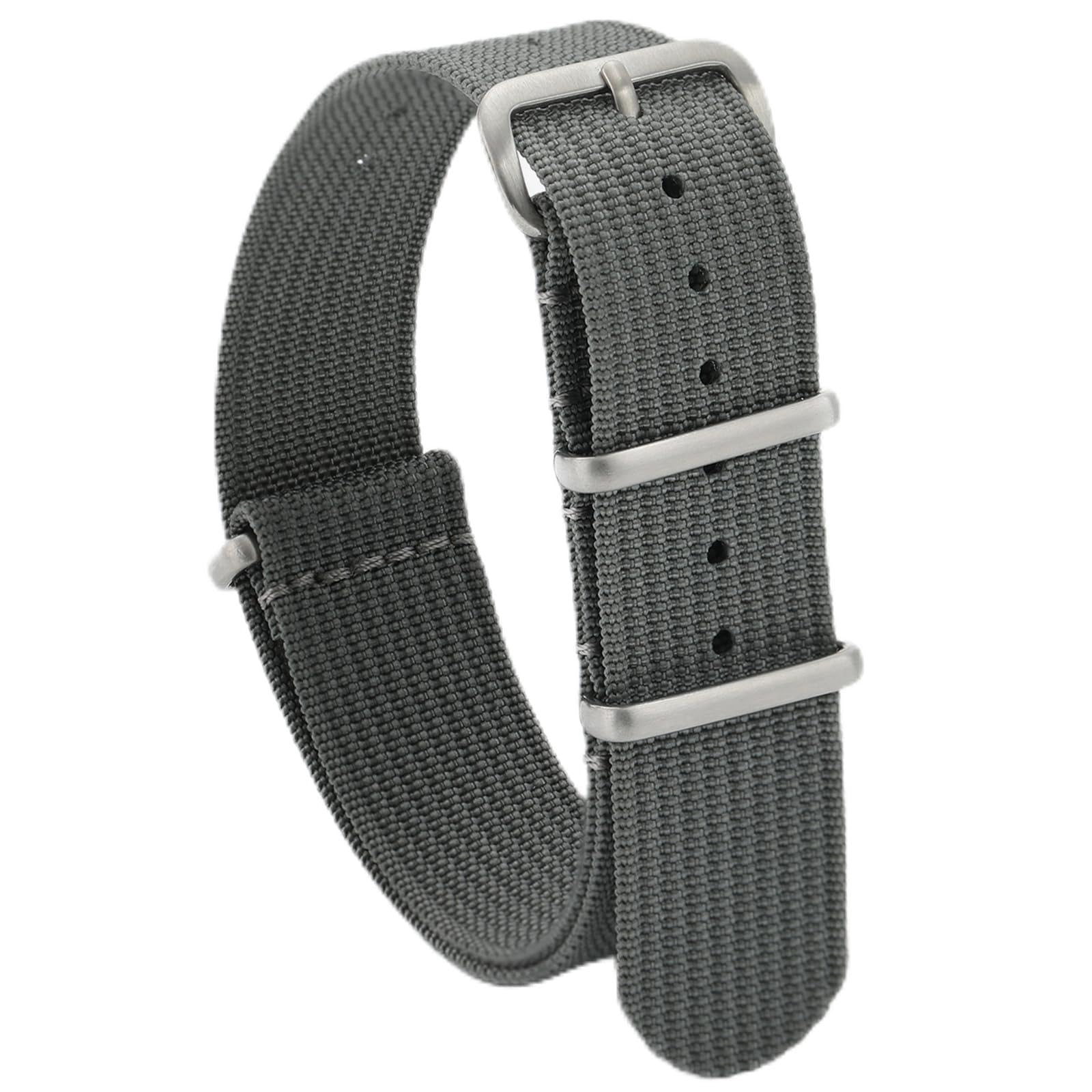 TACTICAL FROG Nylon Watch Band 18mm 19 mm 20mm 22 mm 24 mm, Waterproof Military Watch Straps Replacement for Men Women, With Stainless Steel Buckle