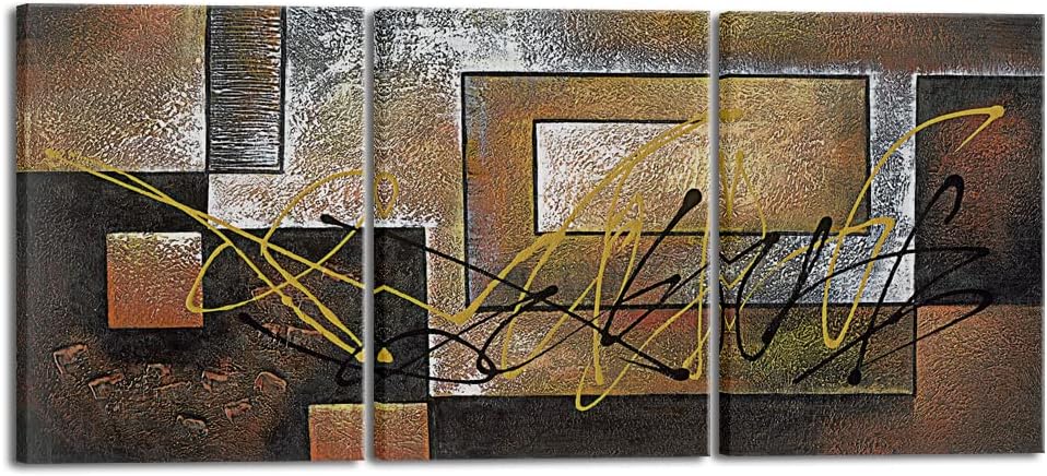 Pyradecor Modern 3 Panels Extra Large Contemporary Canvas Prints Abstract Landscape Pictures Paintings on Canvas Wall Art for Living Room Bedroom Kitchen Home Decorations 20x28inchx3pcs (50x70cmx3pcs)