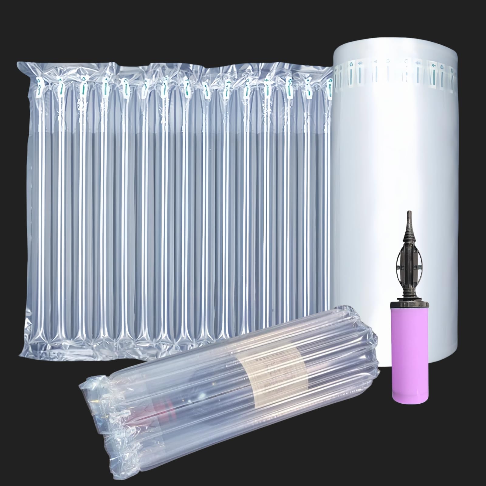 Large Bubble Cushioning Wrap Roll for Packing Fragile Items, 13.7 in*131ft Inflatable Air Pillows for Wine Bottle &amp; Moving Shipping Protectors, Shipping Supplies Alternative to Packing Peanuts