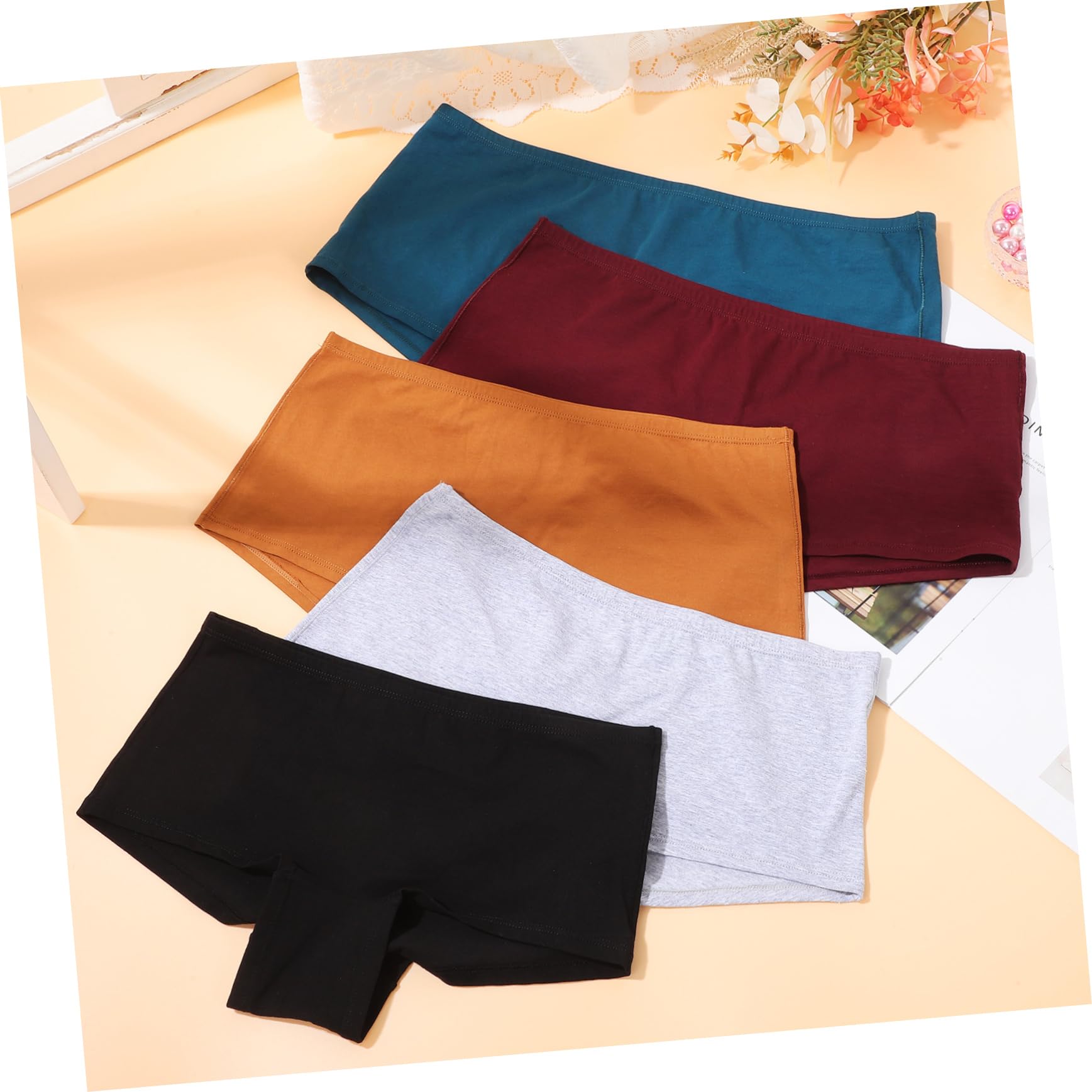 Beaupretty 5piezas Braguillas de Algodón para Mujer Ropa Interior de Cobertura Completa Talla Xxl Unidades Calzoncillos Cómodos para Uso Diario