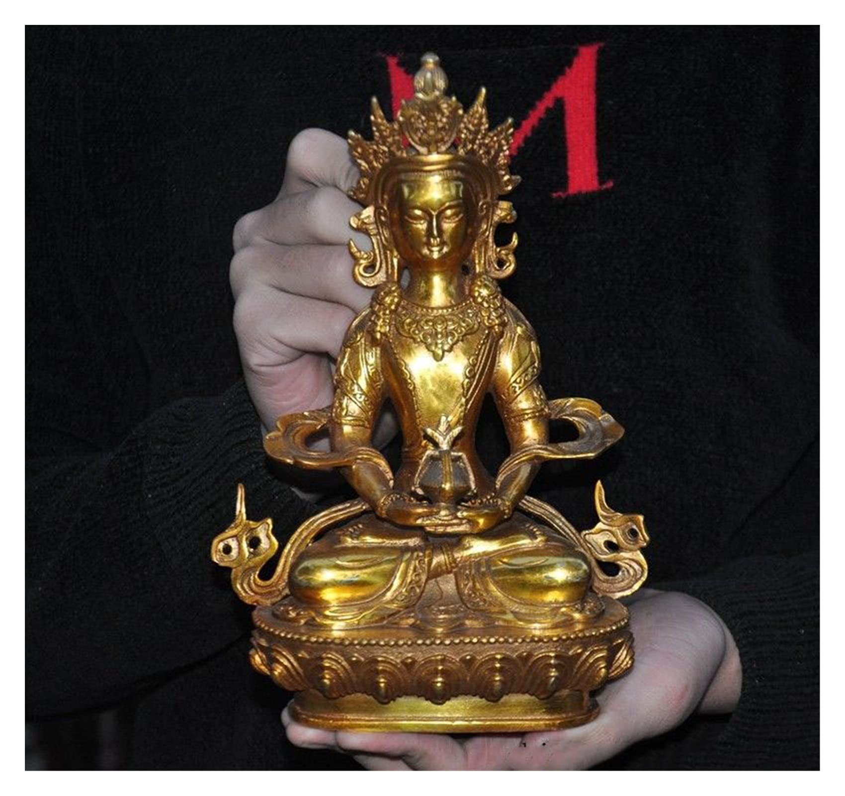 Statue tibétaine en Bronze d'Amitabha : retrouvez la sérénité contre le stress