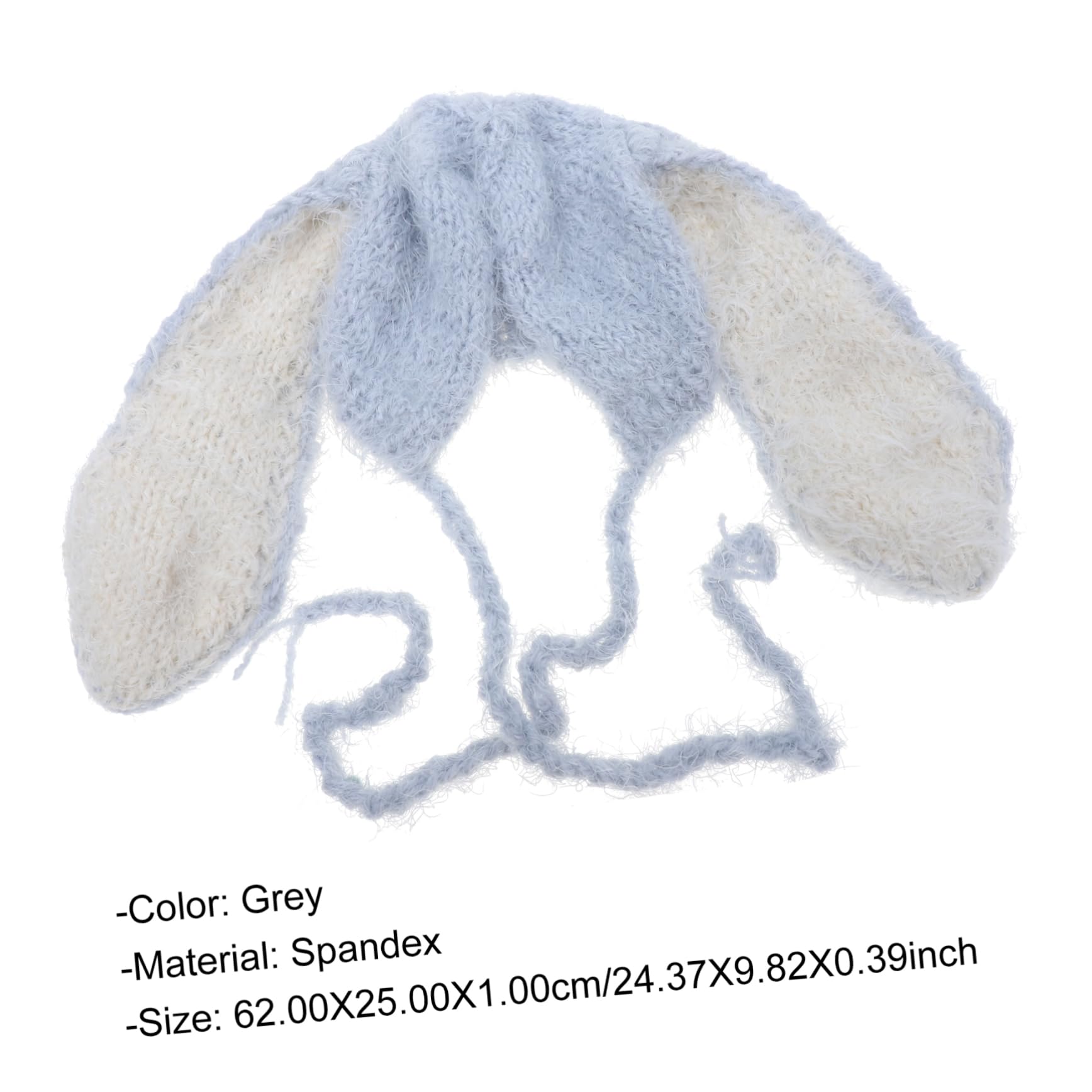 Sombrero De Conejito Capucha De Orejas De Conejo Gorros Orejas Largas Bebe Gorro De Bebe con as Largas De Invierno Infantil De Invierno Grey Spandex