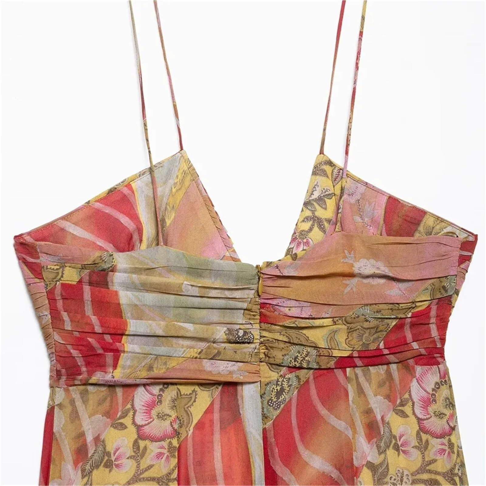 Vestido Playa Mujer Vestido De Verano con Estampado Nicho, Falda Larga, Sexy, Sin Espalda, for Vacaciones