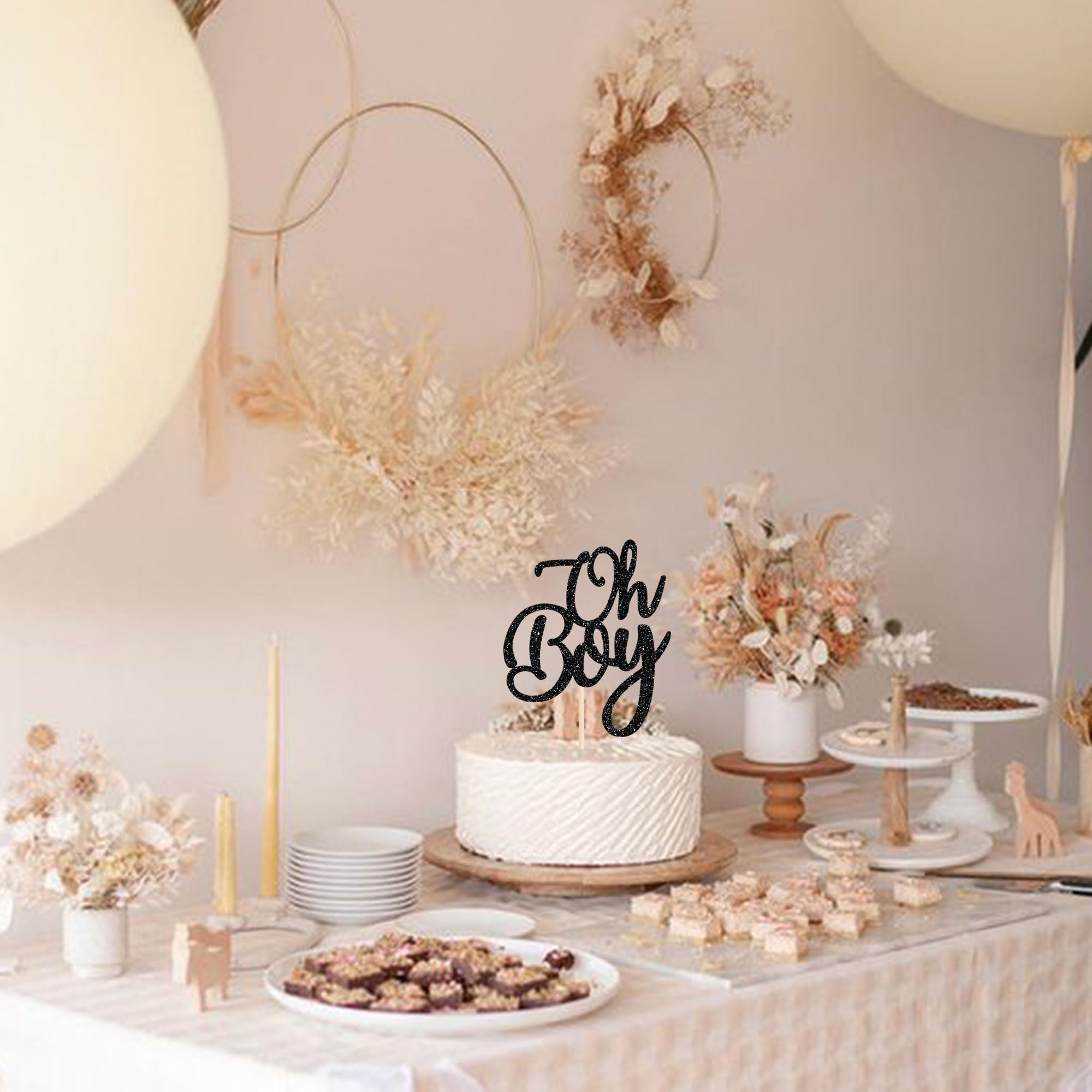 Gyufise 24Pcs Baby Shower Oh Baby Cupcake Toppers It's a