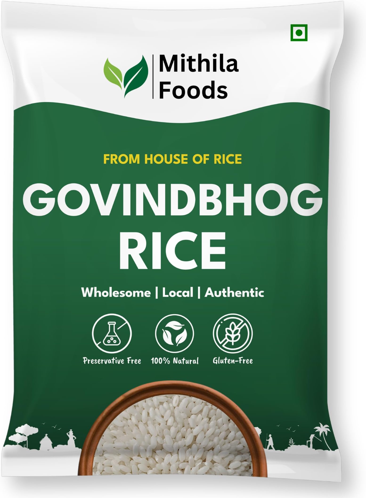 MITHILA FOODS 1 kg Bihari Govind bhog Rice for Kheer, Biryani & Pulao | Rich Aroma, Naturally Aged Gobindobhog Rice , Tasty, Fluffy, Non-sticky Chawal | Authentic Traditional Cultural Flavor From Bihar