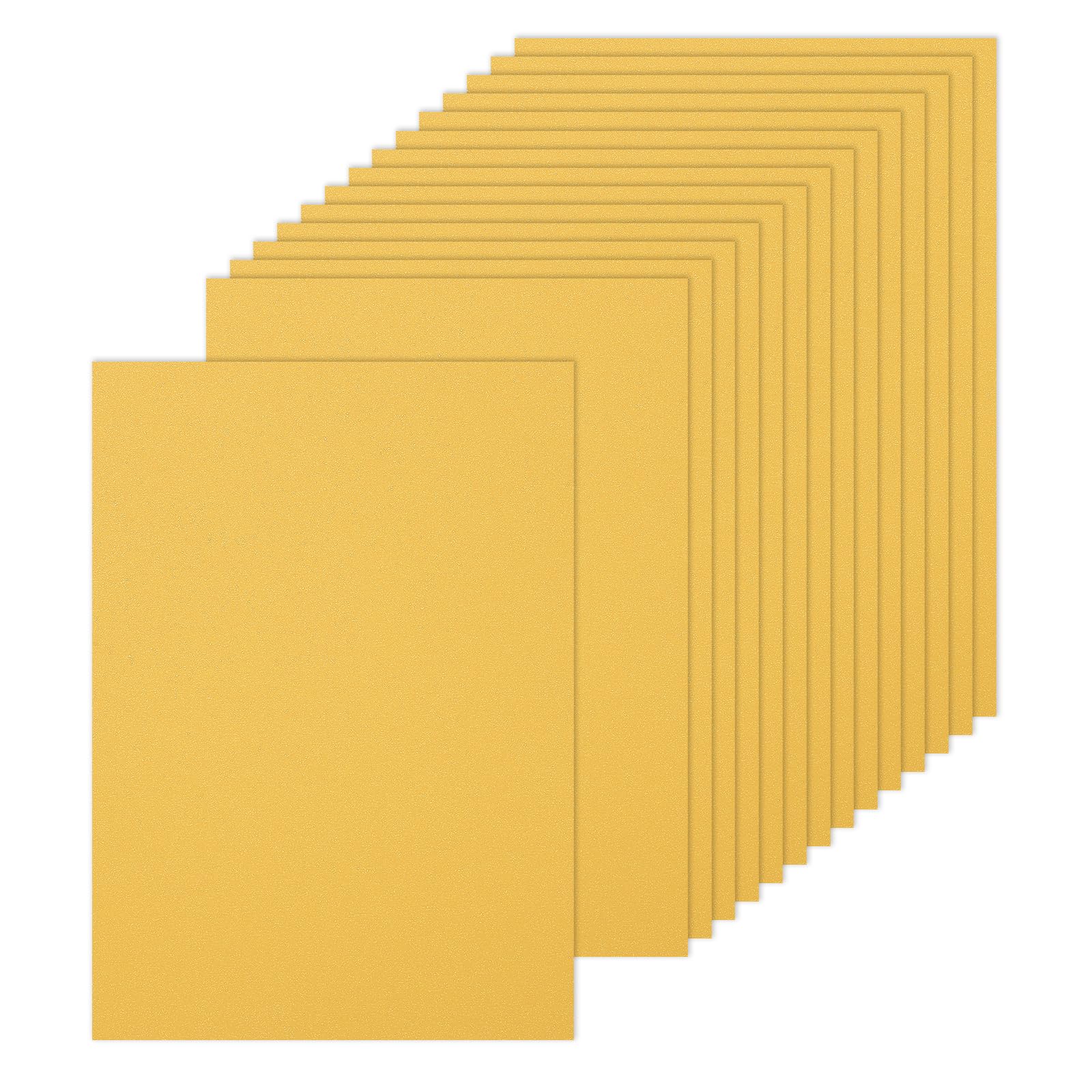 sourcing map 25 Pcs Shimmer Cardstock Paper, A5(6 x 8 Inch) Golden Yellow