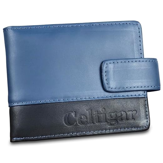 Carteira Masculina De Couro Legítimo RG CNH Cartões Moedas Antifurto Bloqueio RFID - 273-00