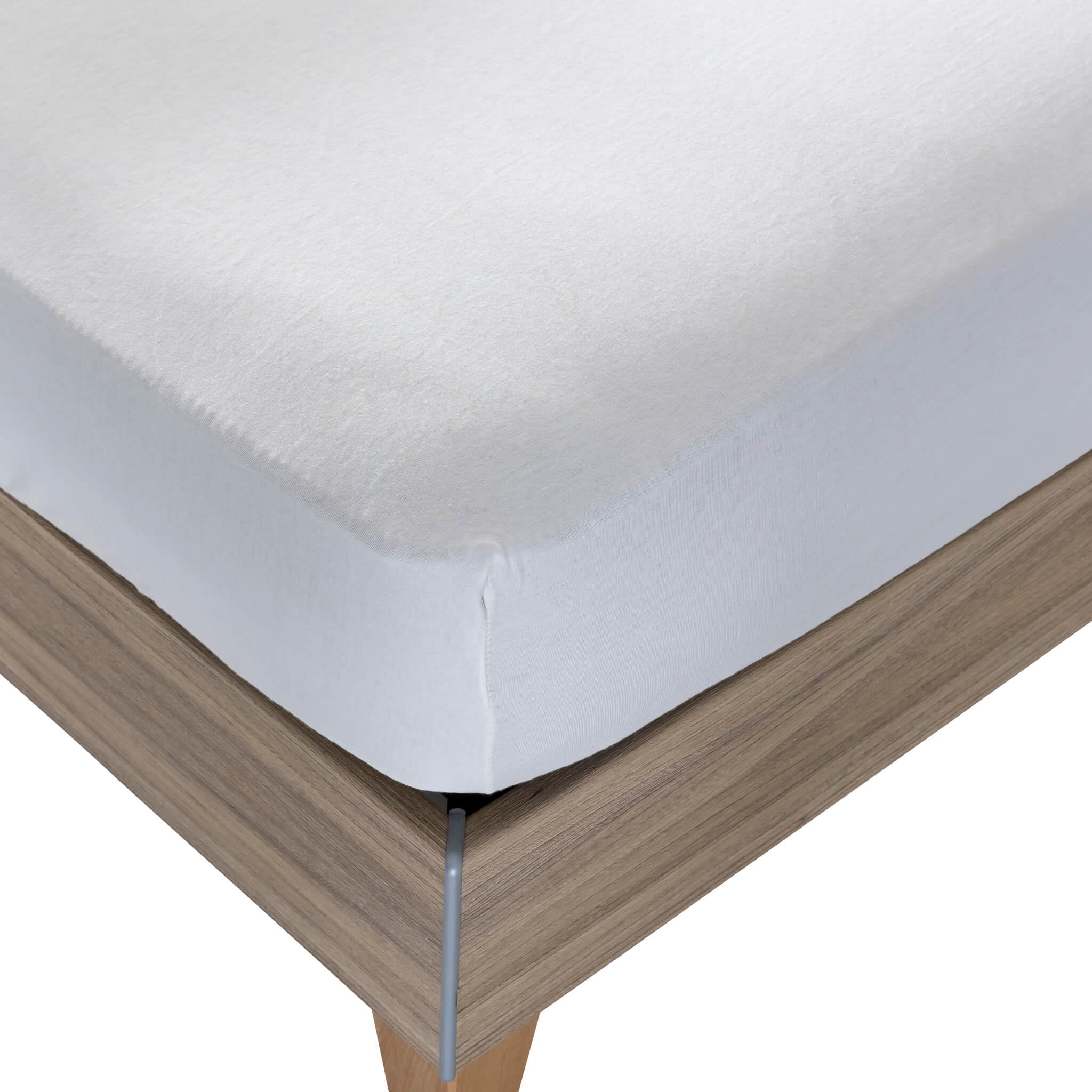 Drap Housse Blanc pour lit articulé Jersey Extensible 2x80x200