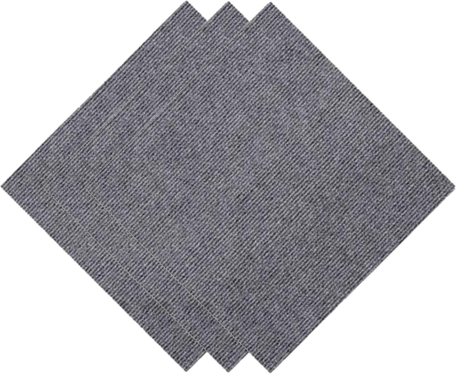 Lot de 10 carreaux de moquette autocollants réutilisables pour la maison ou le bureau 50,8 x 50,8 cm
