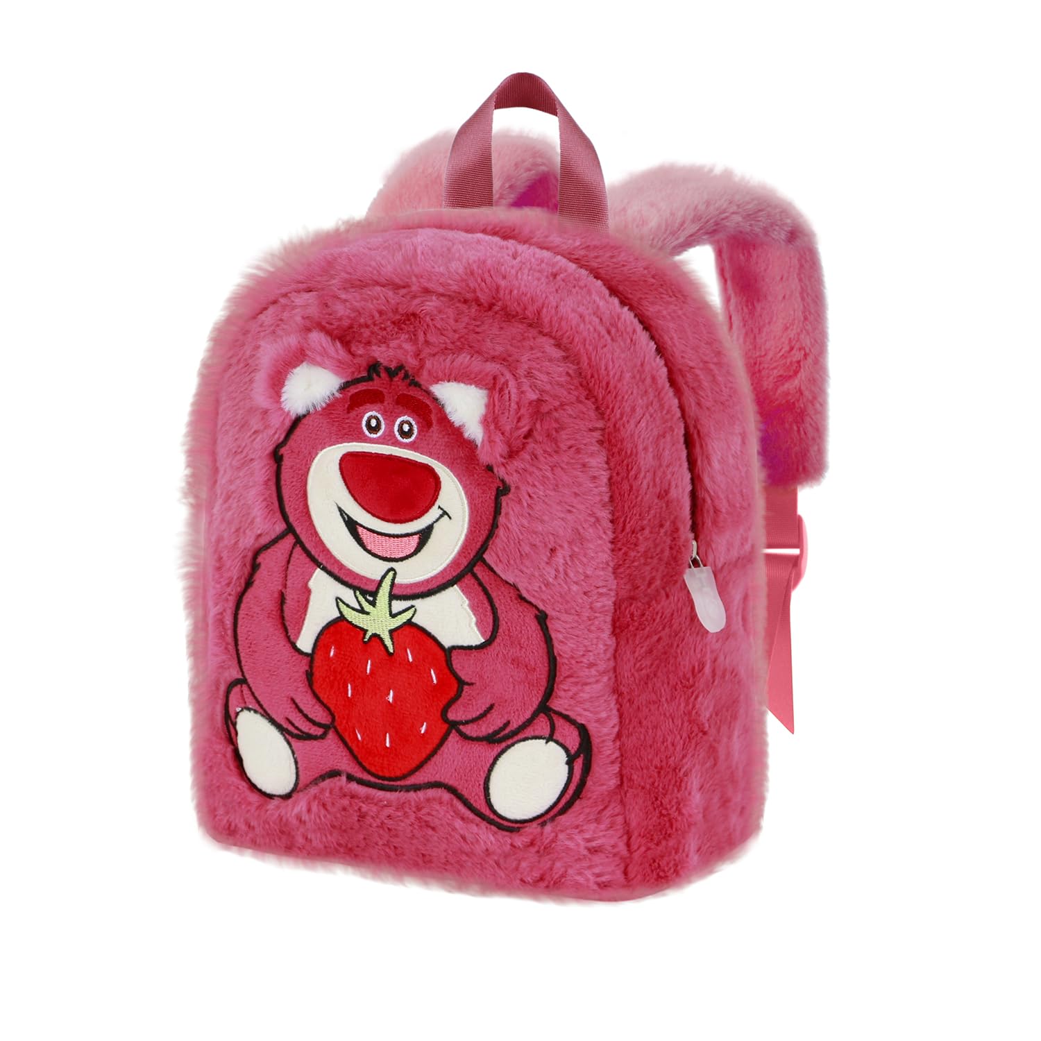 Disney Lotso Huggin Bear Strawberry-Plush Backpack, Pink, 22 x 27 cm, Capacity 7 L
