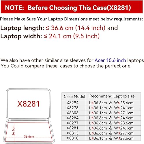 Miniatura 2 de Smatree Funda protectora rígida de EVA compatible con Acer Aspire 5 A5153 A3151 A115, para Acer Aspire Vero Green-AV15 funda impermeable y