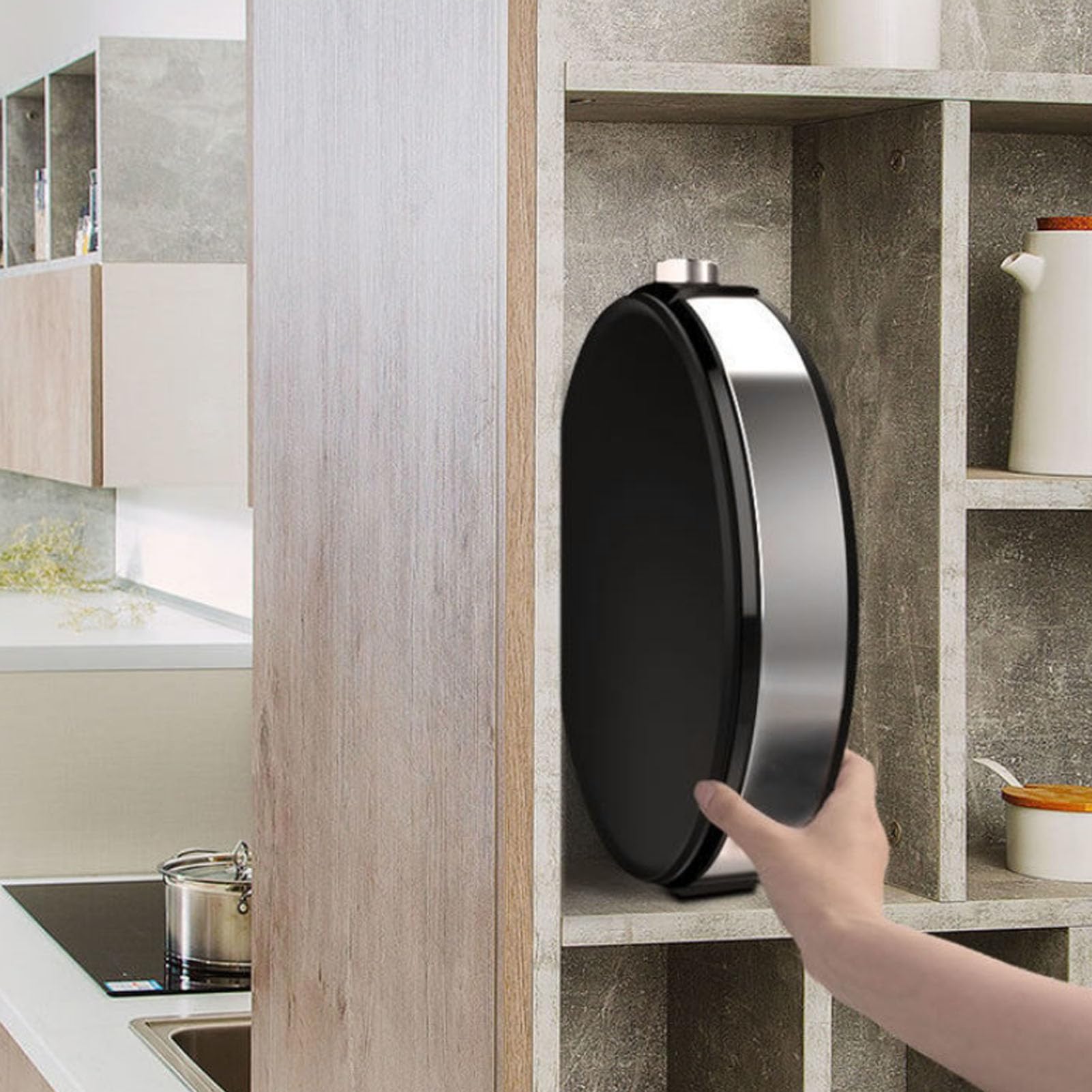 Creador de Crepes Eléctrico, Indicadores LED de 11.8 Pulgadas Temperatura Ajustable con Encrepes Tortillas de Panqueques de Crepes y Más (EU enchufe 220V)