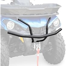 SAUTVS Front Bumper for Can-Am Outlander 450 500 570 2015-2024, #715001910 | No Drilling, Bolt-on Install, Heavy Duty Steel, Powder Coated, Tough & Durable, Combined Brush Guard Protector