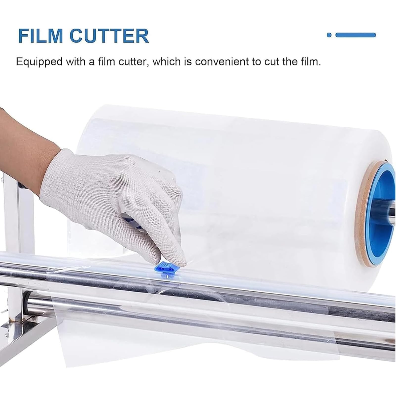 Distributeur manuel de film étirable avec coupe-diapositives, convient pour entrepôts et supermarchés, machine à enrouler le film, diamètre intérieur du tube en papier : 76 mm