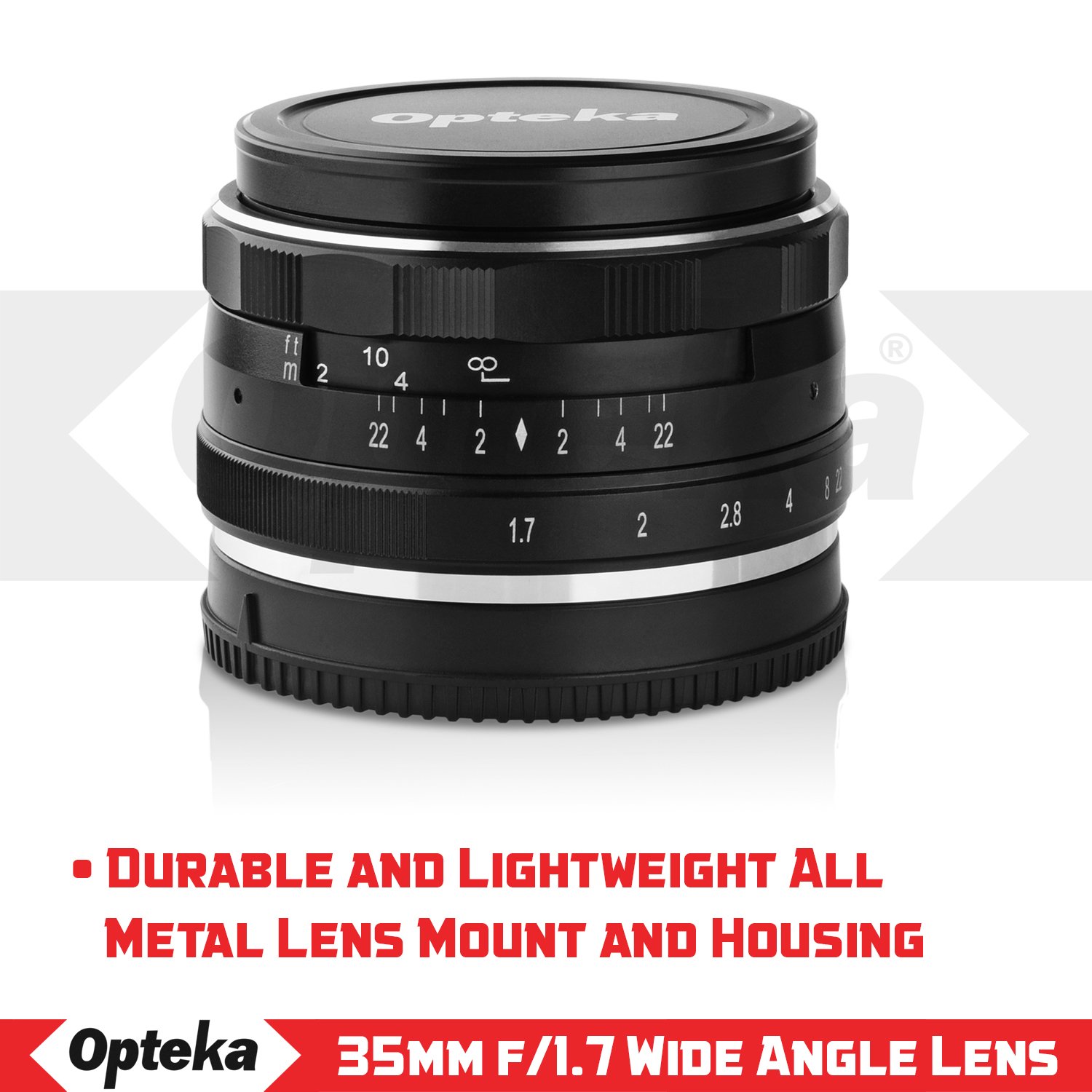 Opteka 35mm f/1.7 HD MC Manual Focus Prime Lens for Fuji X Mount