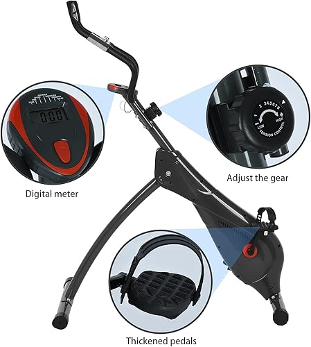 Miniatura 6 de Bicicleta estacionaria plegable, equipo de ejercicio, control de bicicleta de ejercicio para el hogar, ultra silenciosa, deportes plegables en