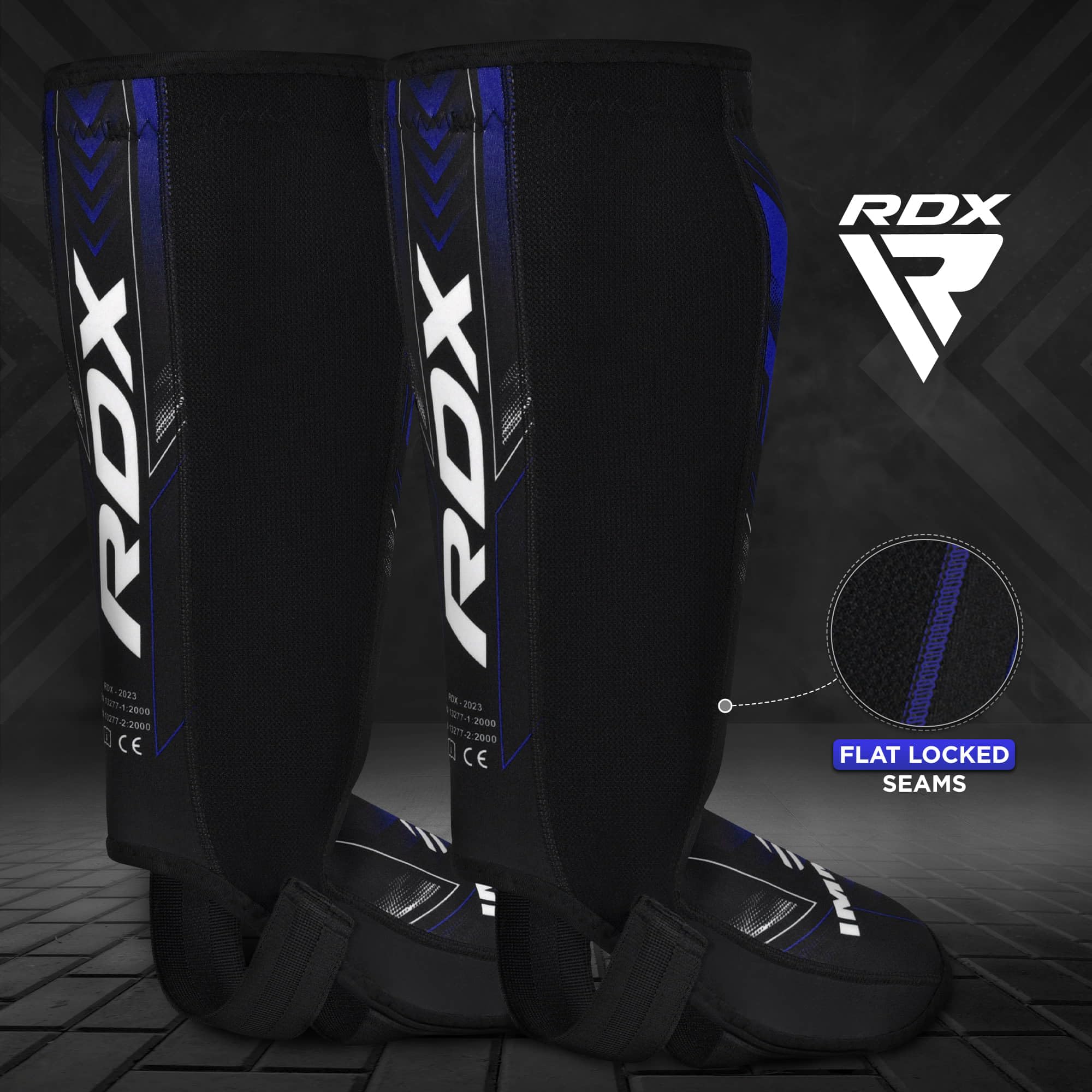 RDX IMMAF - Parastinchi in neoprene per competizioni, per sparring e grpling, MMA, kickboxing, arti marziali miste, protezione professionale per stinchi e collo del piede, unisex, allenamento in