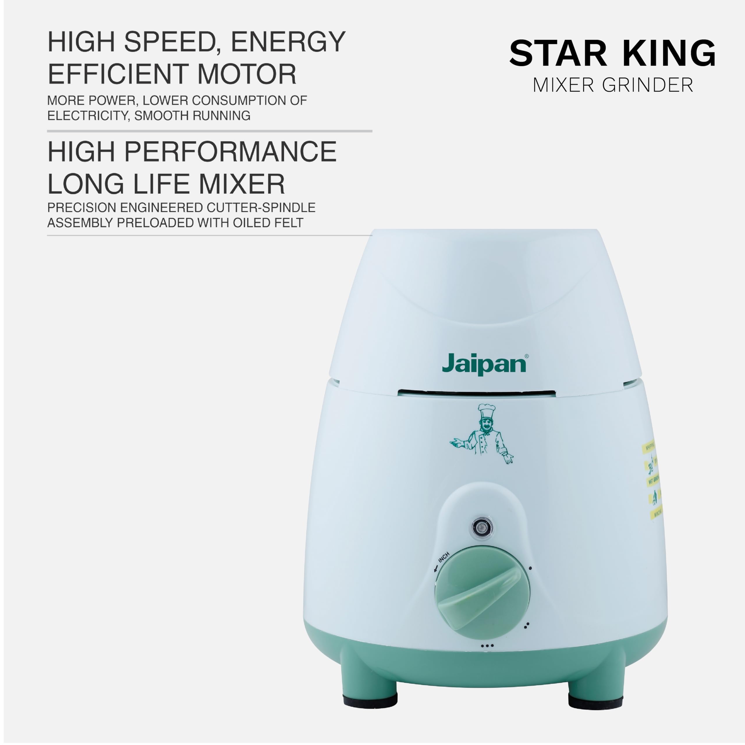 Buy Jaipan Star King 1000 Watts Professional Mixer Grinder | Turbo