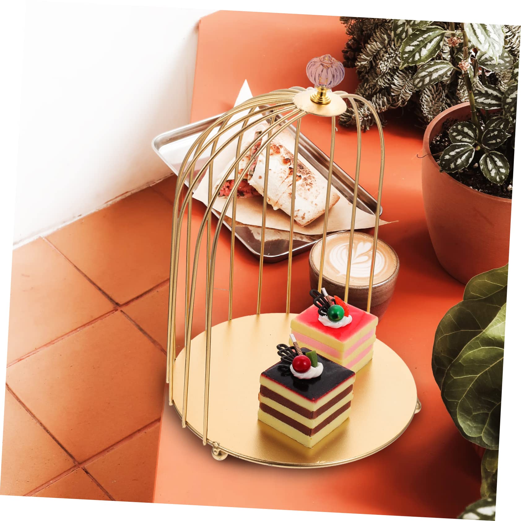 Alipis 2 Pz Alzata Per Dolci Espositore Per Dolci Gabbie Espositori Per Eventi Di Venditori Gabbia Organizzatori Di Cura Della Pelle Decorazione Di Cupcake Cosmetico Ferro Da Stiro Golden
