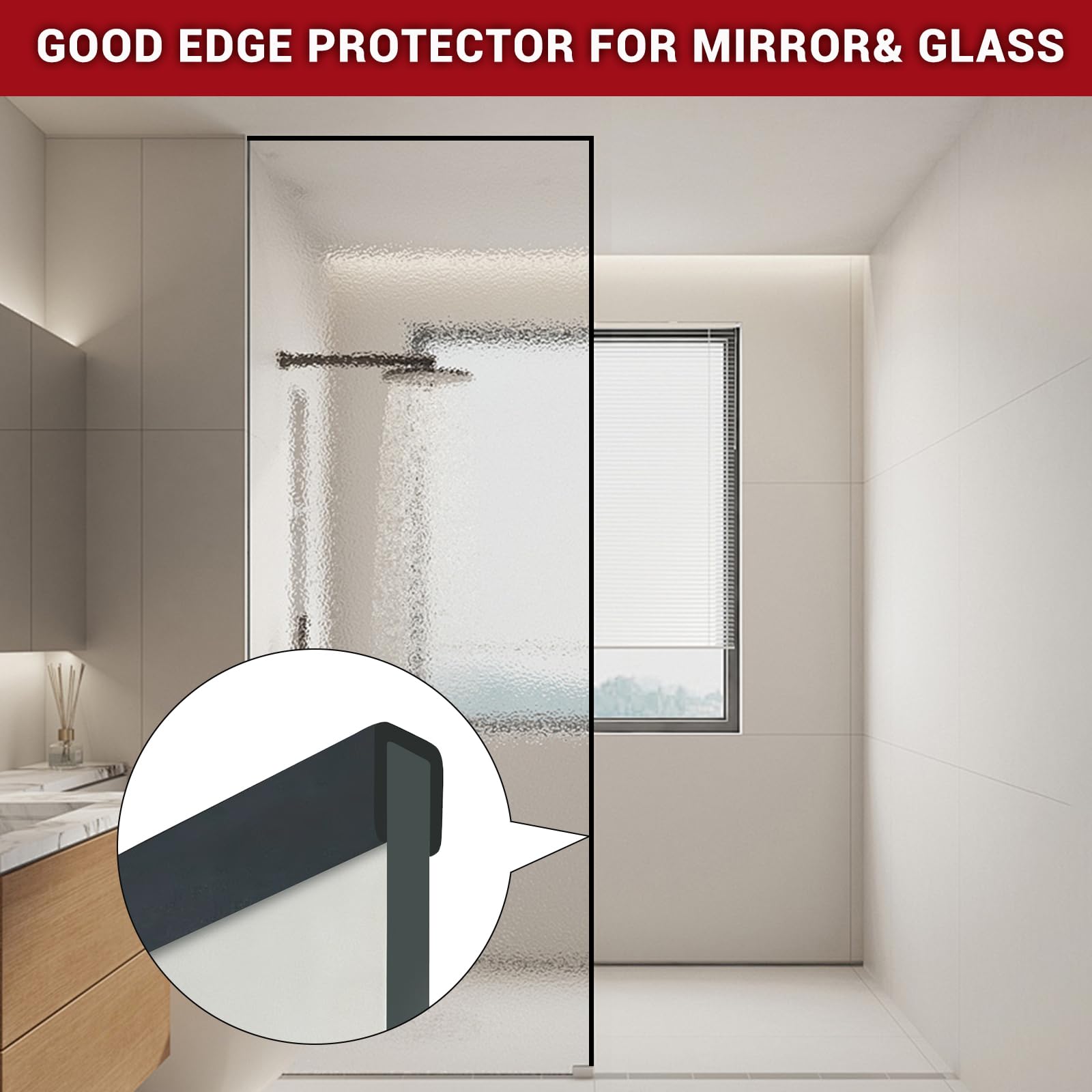 Borde de goma, protector de borde de canal en U flexible autoadhesivo de 10 mm para madera contrachapada, mesas, escritorios, armarios, encimera, borde ancho en forma de U, bandas de borde, 6m