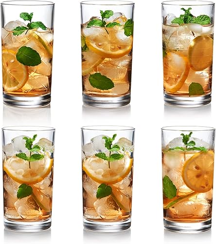 KING CRYSTAL Vasos Highball Vasos de vidrio altos Plomo Vidrio de cristal gratis Vasos de agua, cristalería de bar, vasos para beber y vaso de