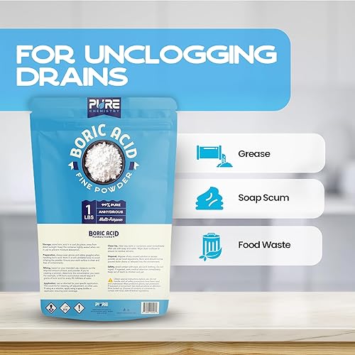 Miniatura 8 de – Polvo fino de ácido bórico. Polvo 99.9% puro anhidro 1 Lb. Bolsa