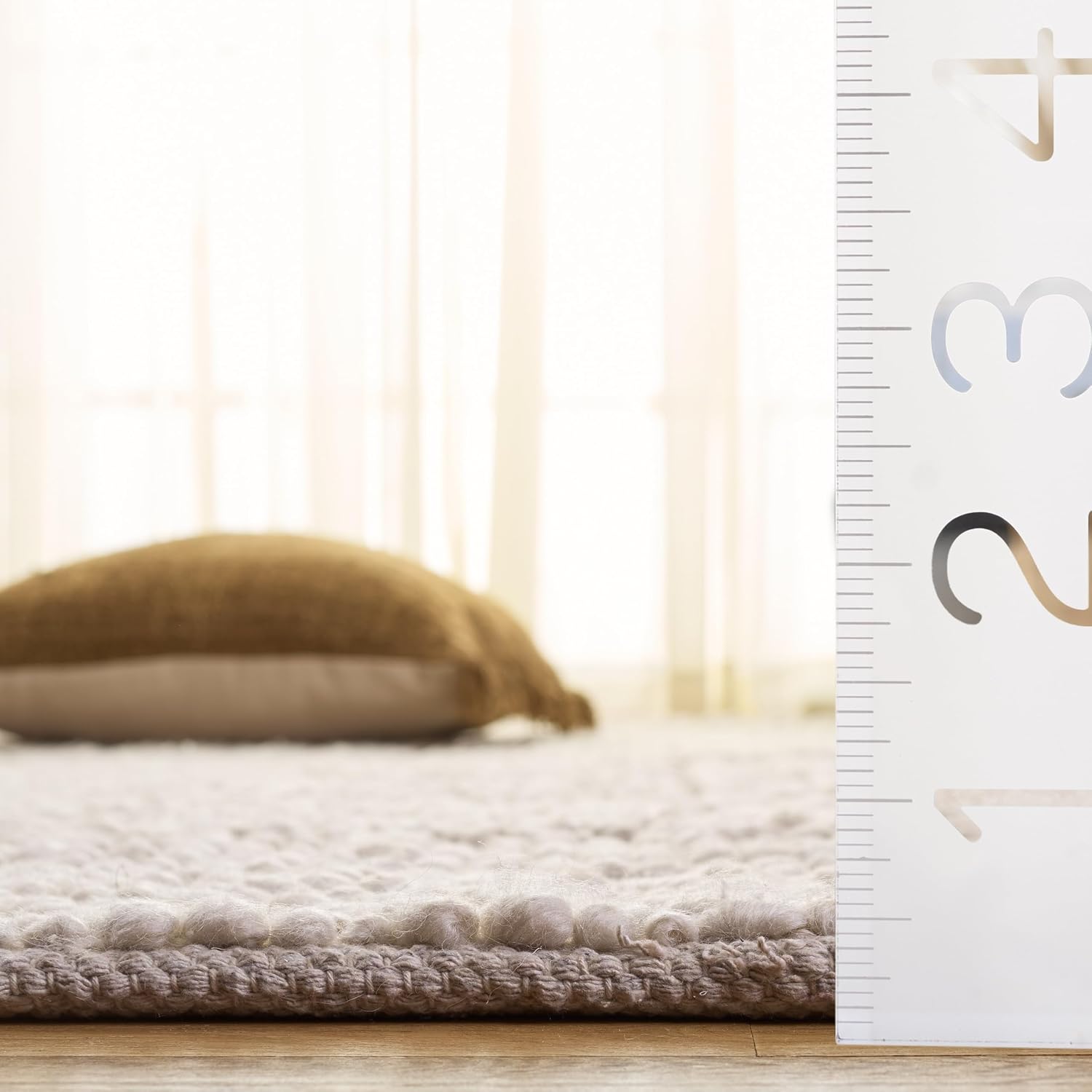 SAFAVIEH Area Rug 5x8 - Natura Collection - Ivory, Handmade Wool, Ideal for Living Room, Bedroom, Dining Space (NAT429A)