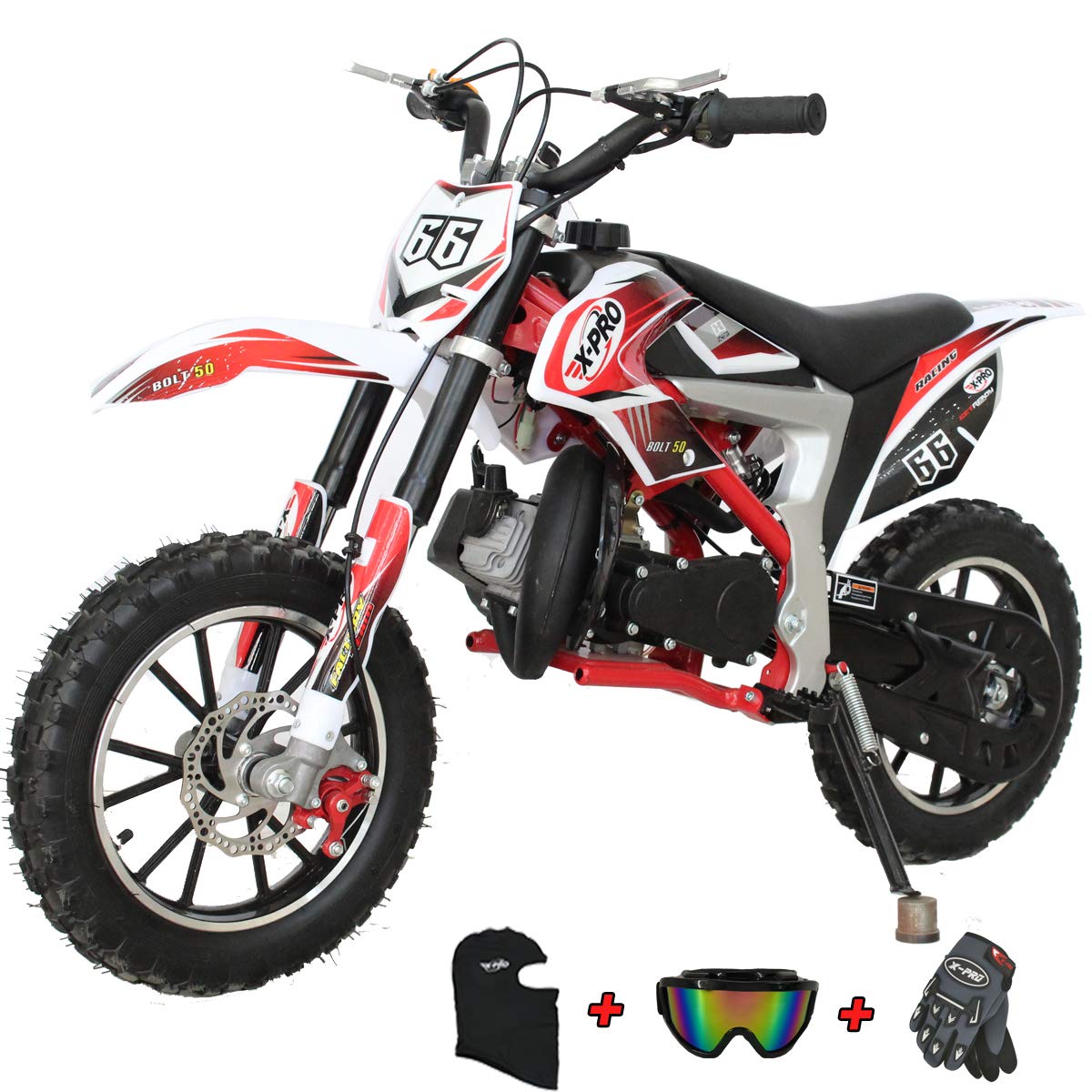 X-PRO Bolt 50cc Dirt Bike Gas Dirt Bike Kids Dirt Bikes Pit Bikes Youth