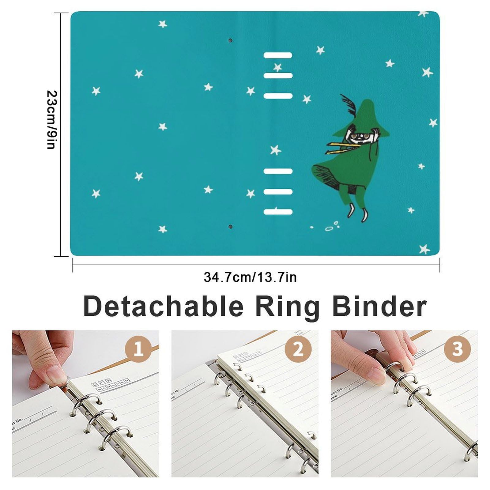 Amazon.co.jp: ARKETHONEY ムーミン スナフキン システム手帳 A5