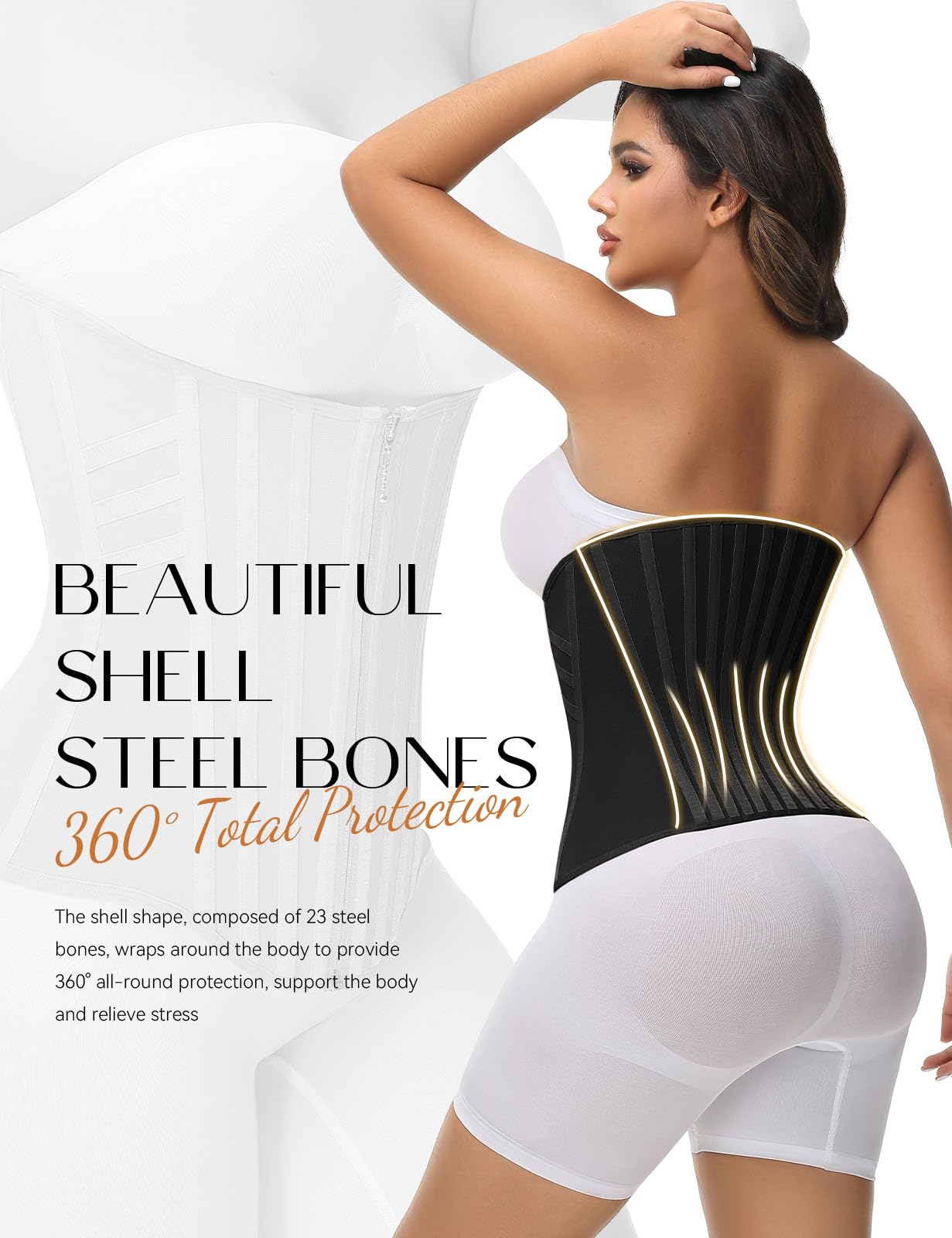 SHAPSHE Entrenador de cintura para mujer, con control de abdomen, corsé deportivo para entrenamiento, faja posparto, gimnasio